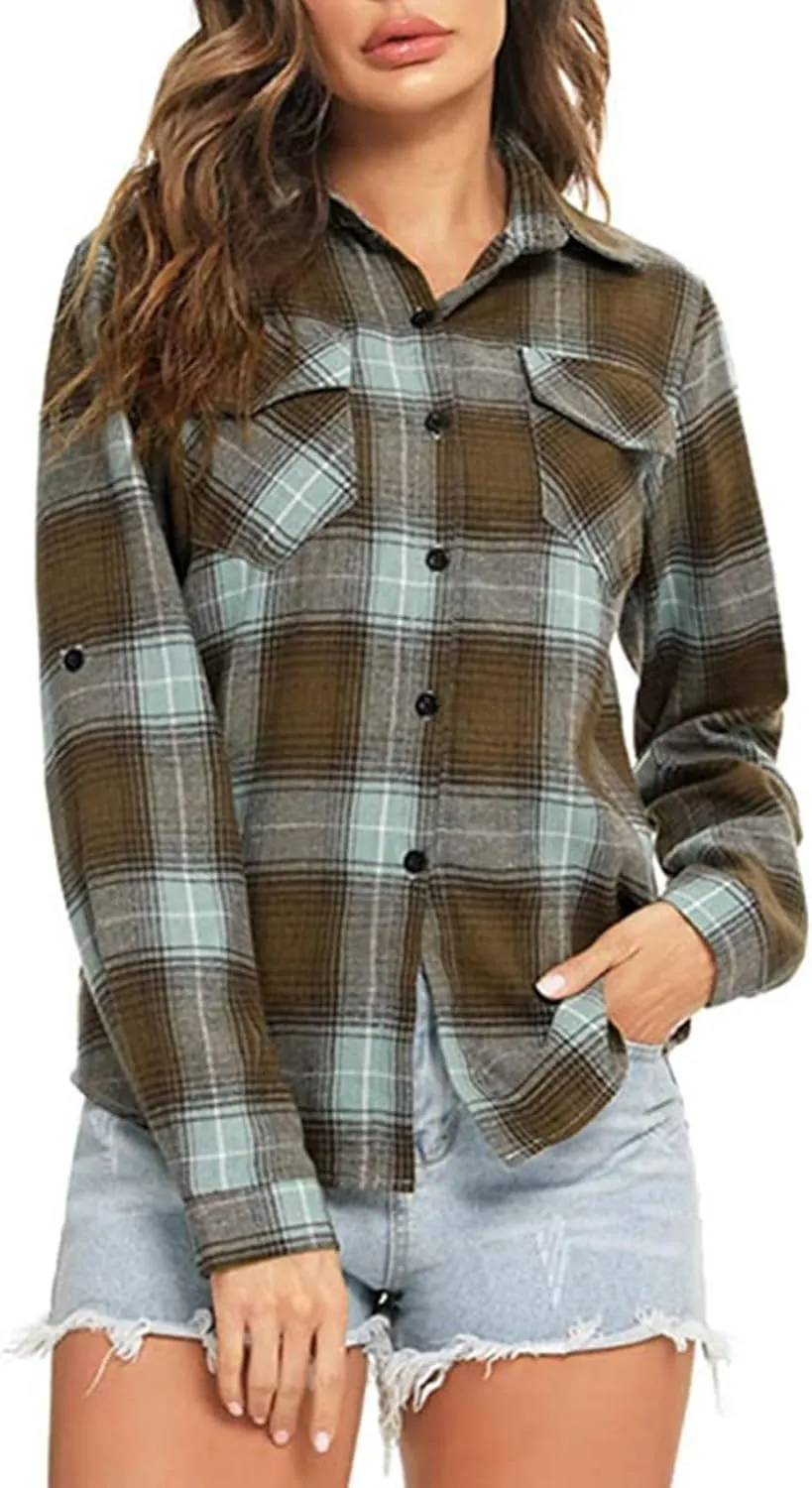 Linen Button Down Shirt Women Down Christmas Fall Jacket Womens Button Down Blouse Long Sleeve Blouses for Women