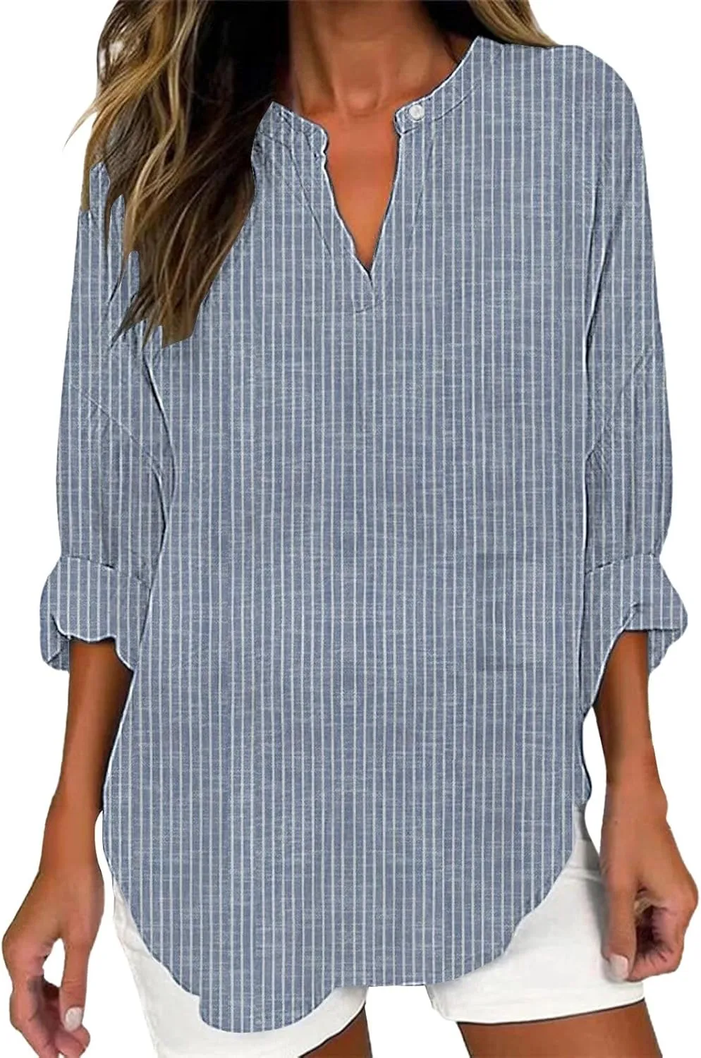 Linen Button Down Shirt Women Natural Autumn Fragrant Fabric Shirt Ladies Tops and Blouses Cotton Button Down