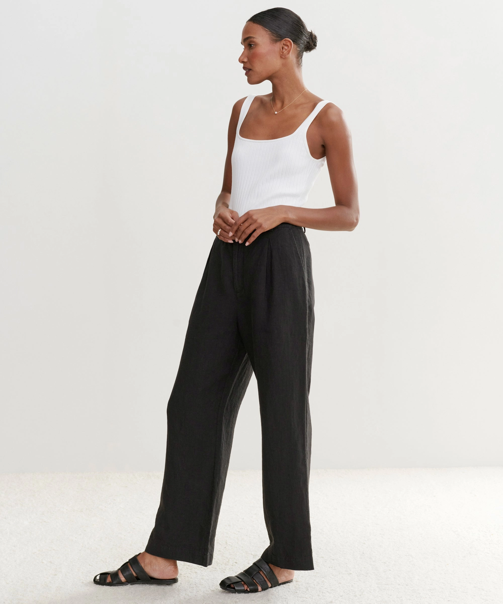 Body Aligned Sporty Layer Linen Kyle Trouser