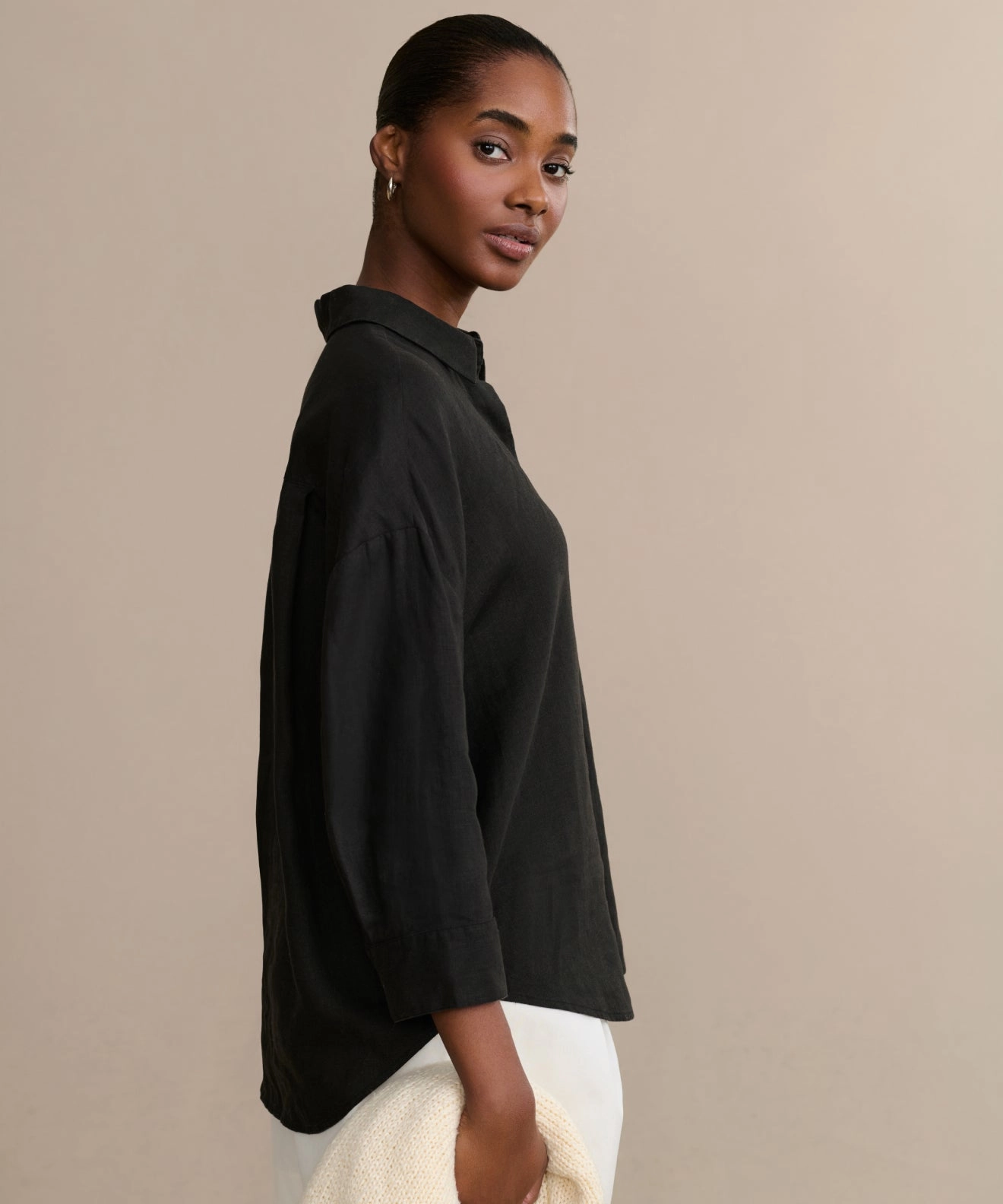 Linen Logan Shirt ZeroWaste Construction Sustainable Material Blend