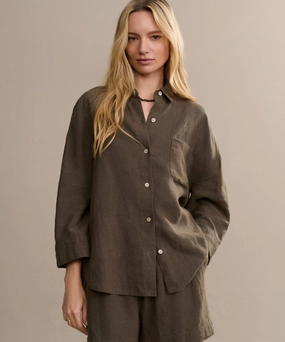 Linen Logan Shirt Stretch Fit Stylish T-shirt