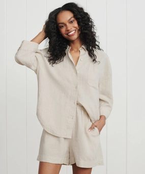 Linen Logan Shirt CompactSize Water resistant coating
