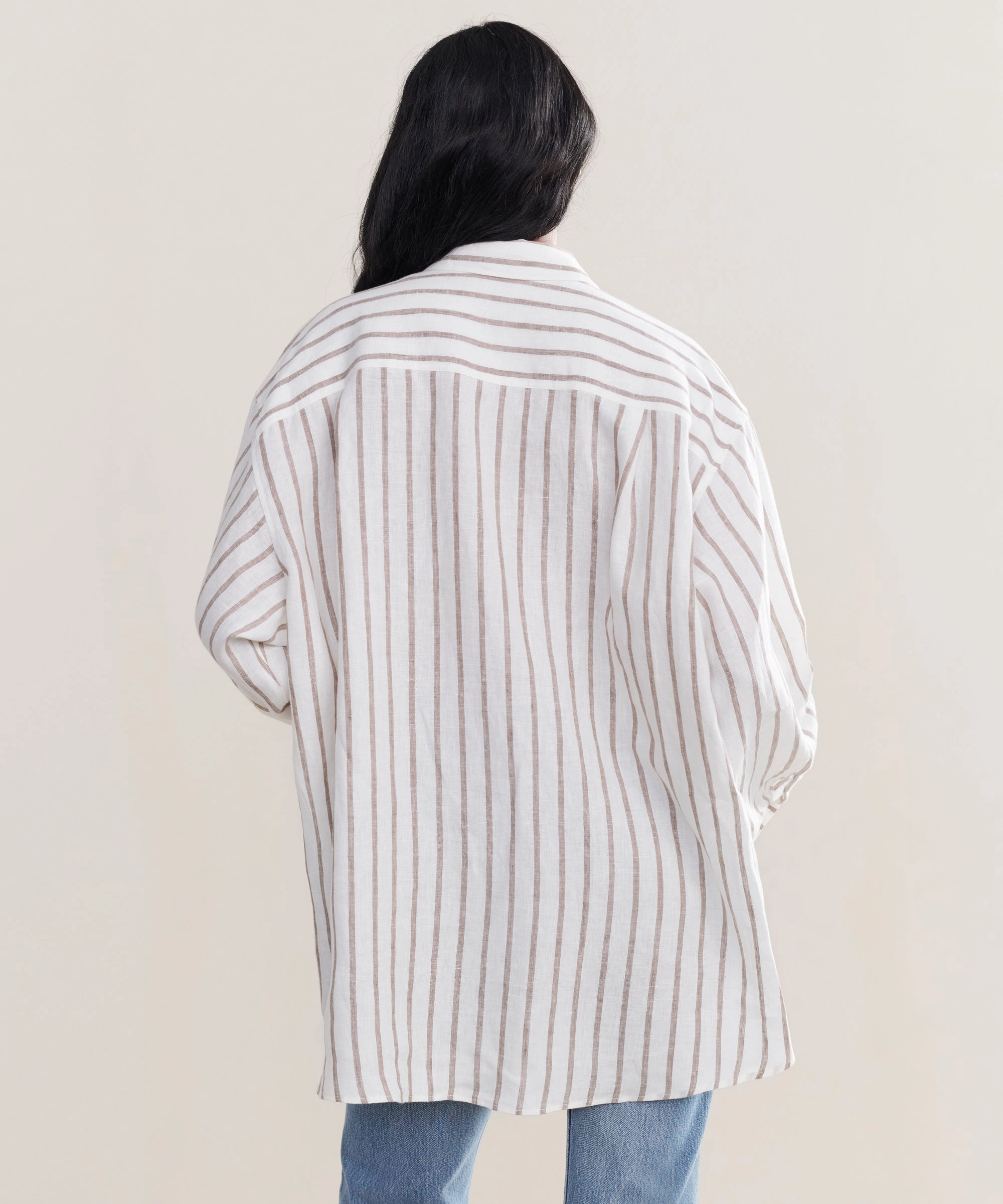 Linen Relaxed Oversized Shirt Comfy Layer Casual Style
