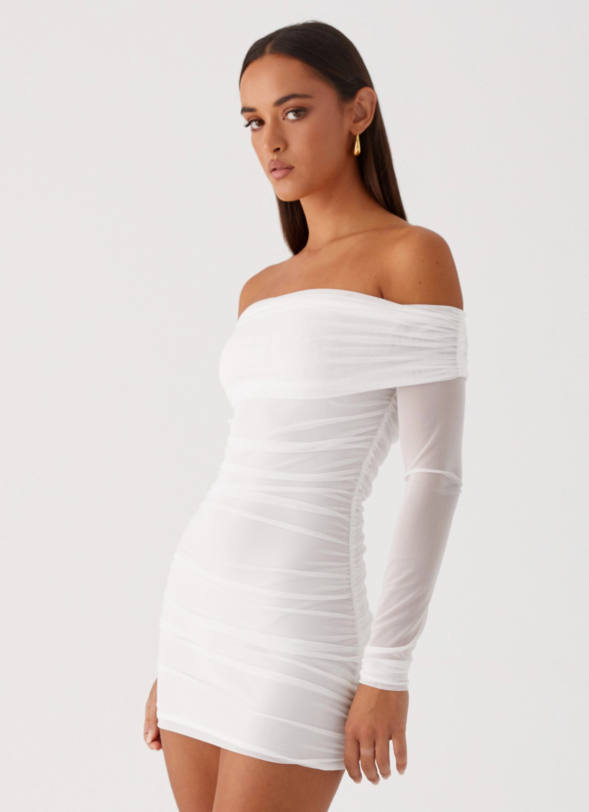Polished Design Liquid Spirit Mini Dress - White