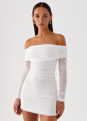 Balanced feel Artistic Flair Liquid Spirit Mini Dress - White