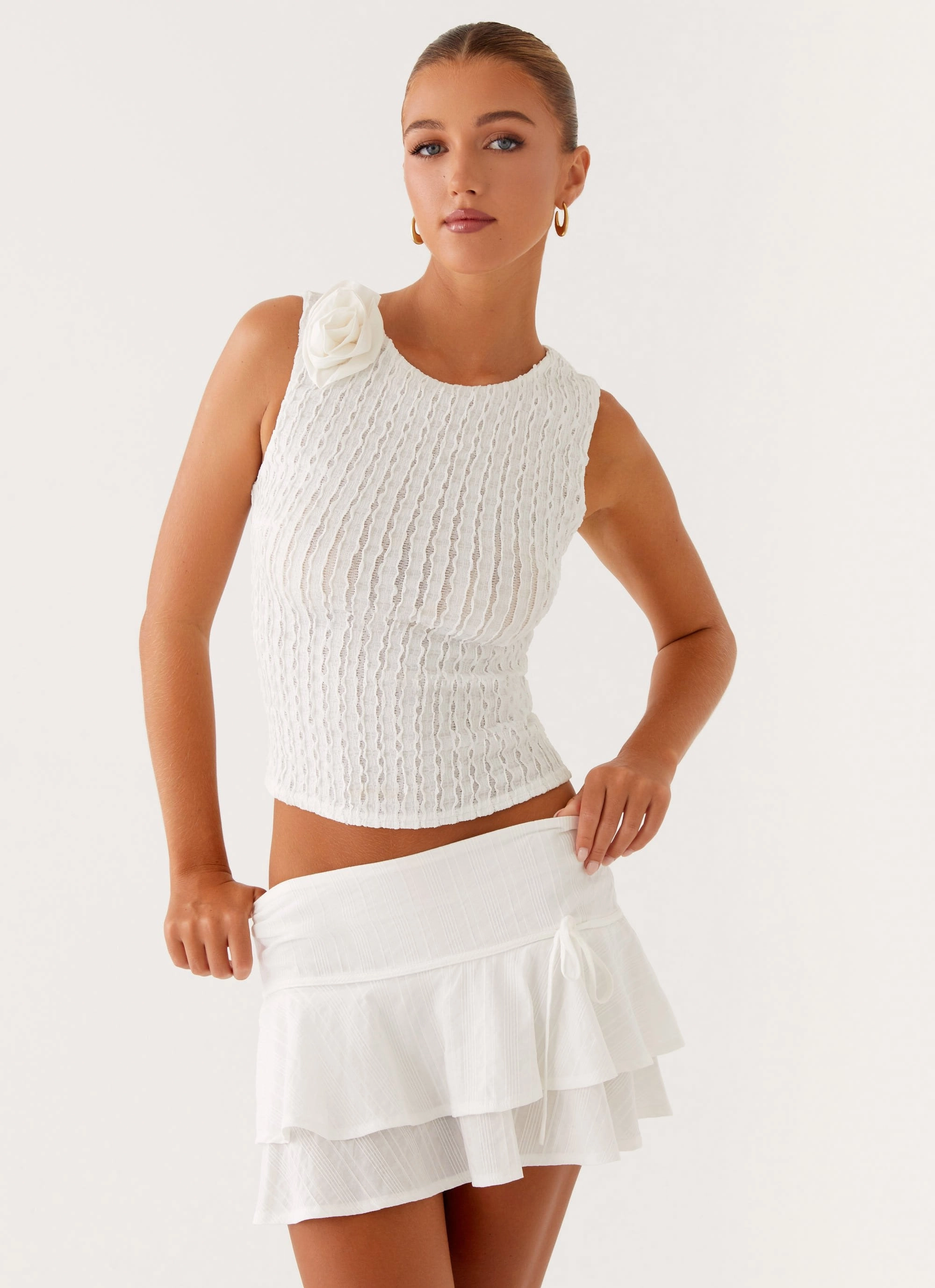 RecycledPolyesterBlend Lisbon Tank Top - White
