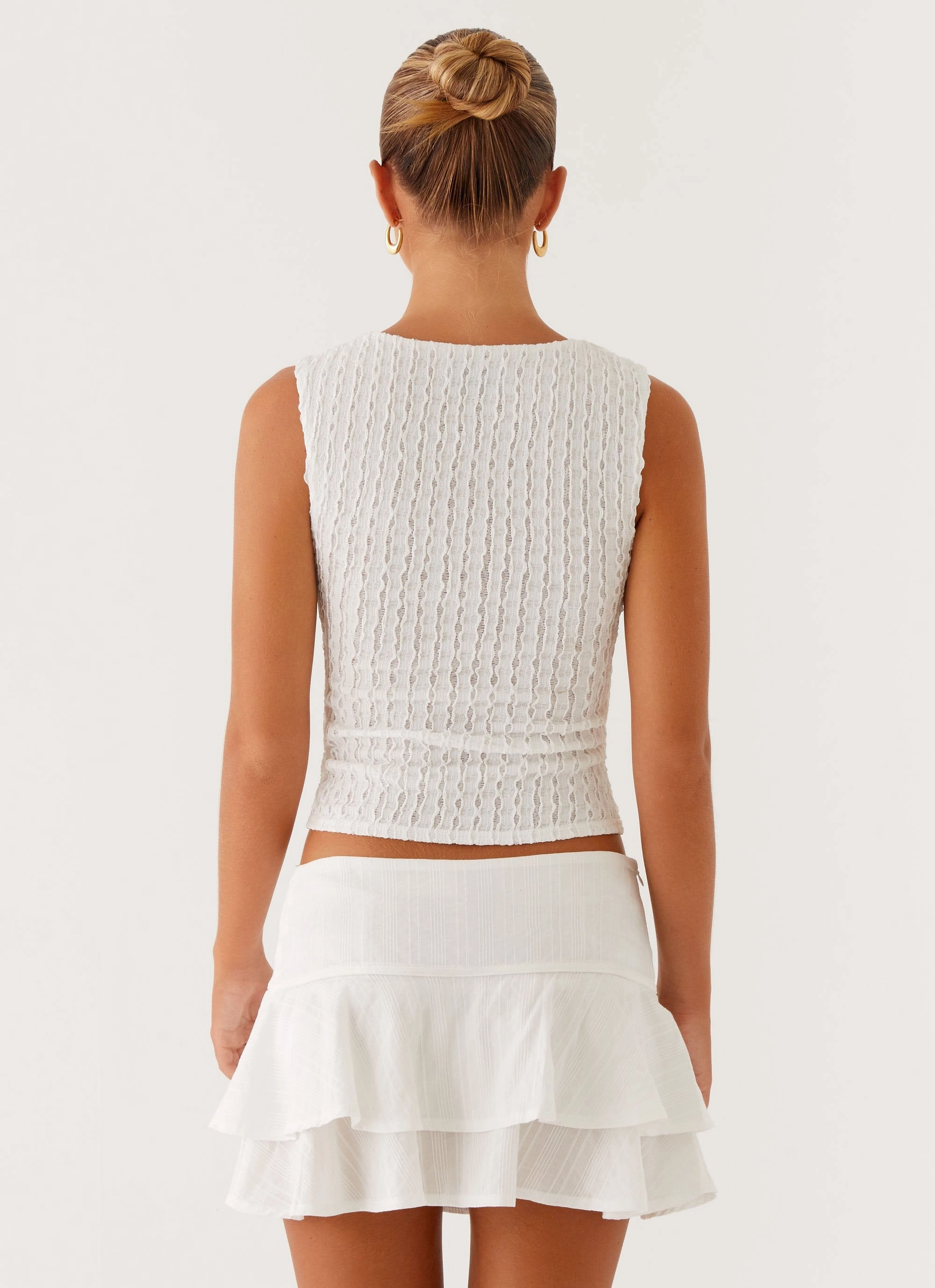 Reinforced Seam Technique StainRepellentCoating Lisbon Tank Top - White