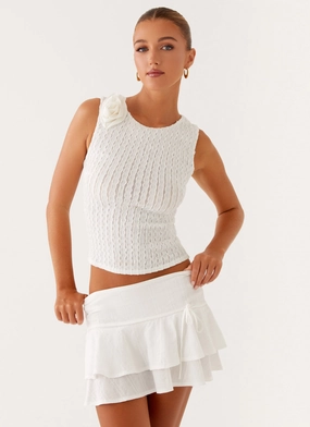 RecycledPolyesterBlend Lisbon Tank Top - White