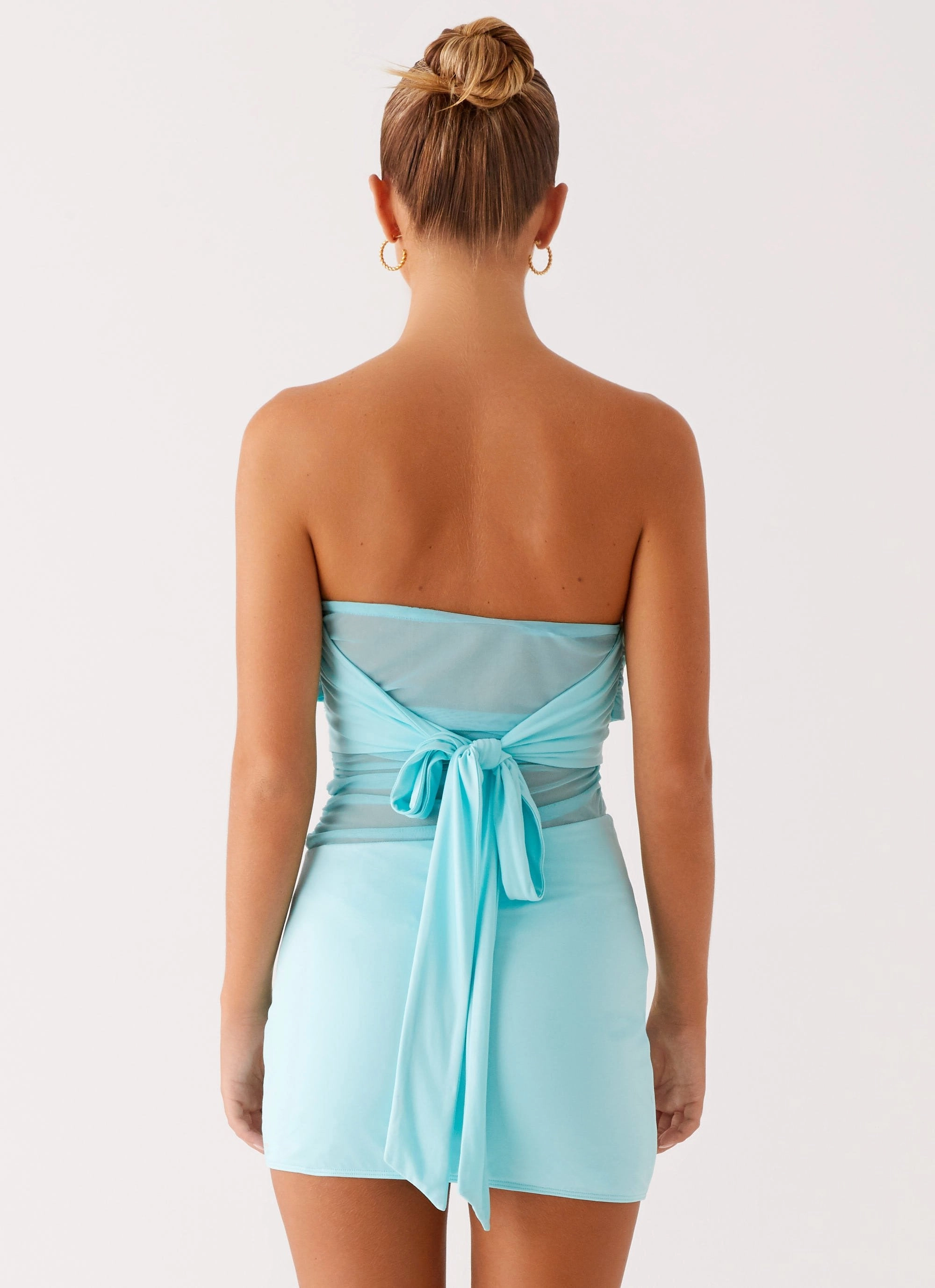 elegant design Lita Twist Mini Dress - Turquoise