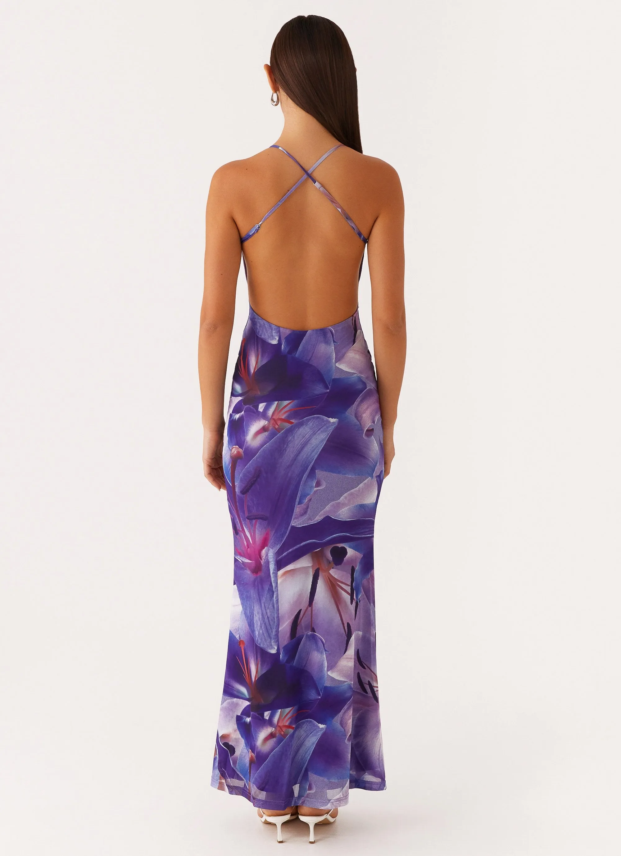 Timeless Piece Livia Maxi Dress - Purple White Lilly