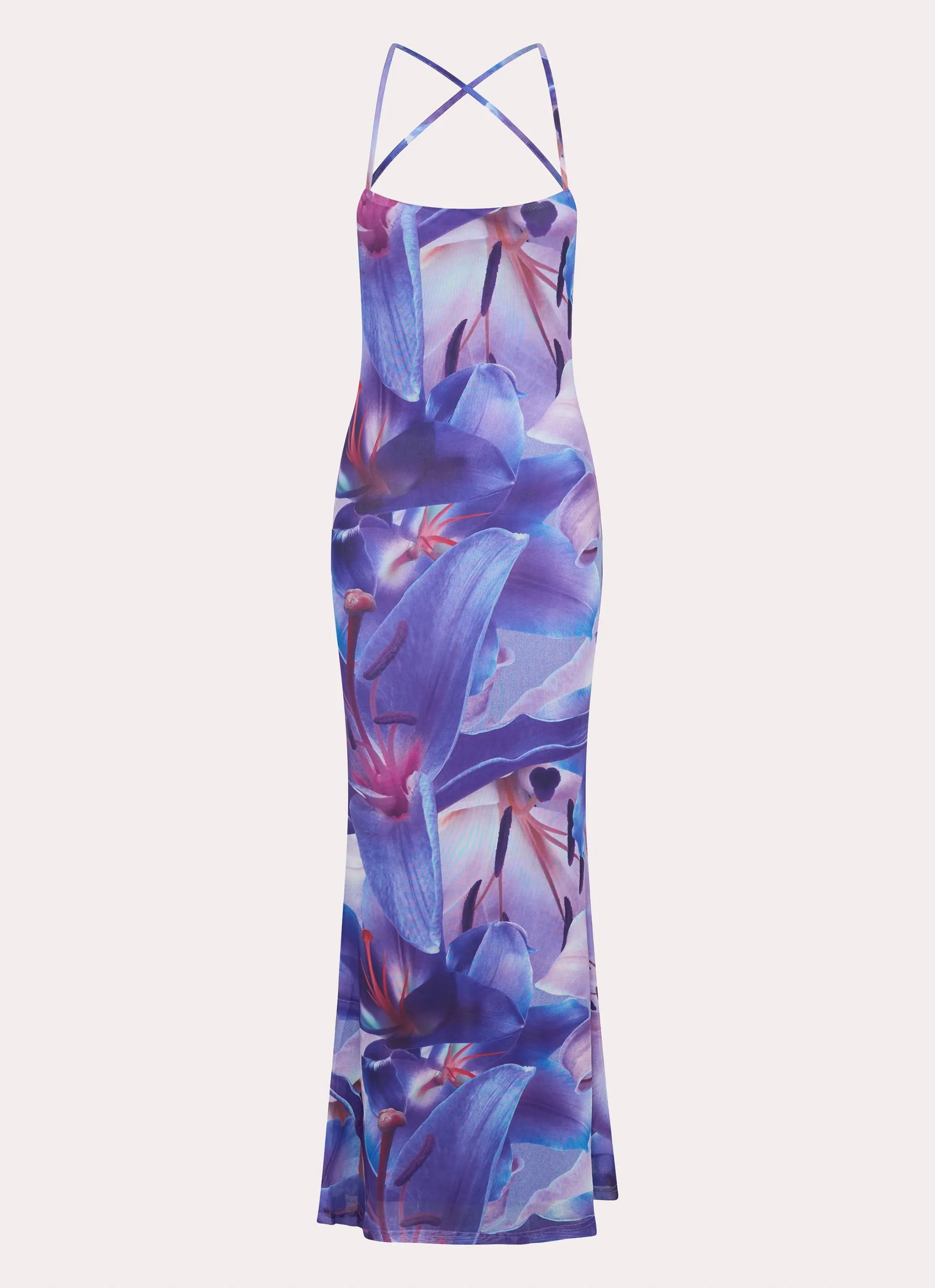 New York Livia Maxi Dress - Purple White Lilly