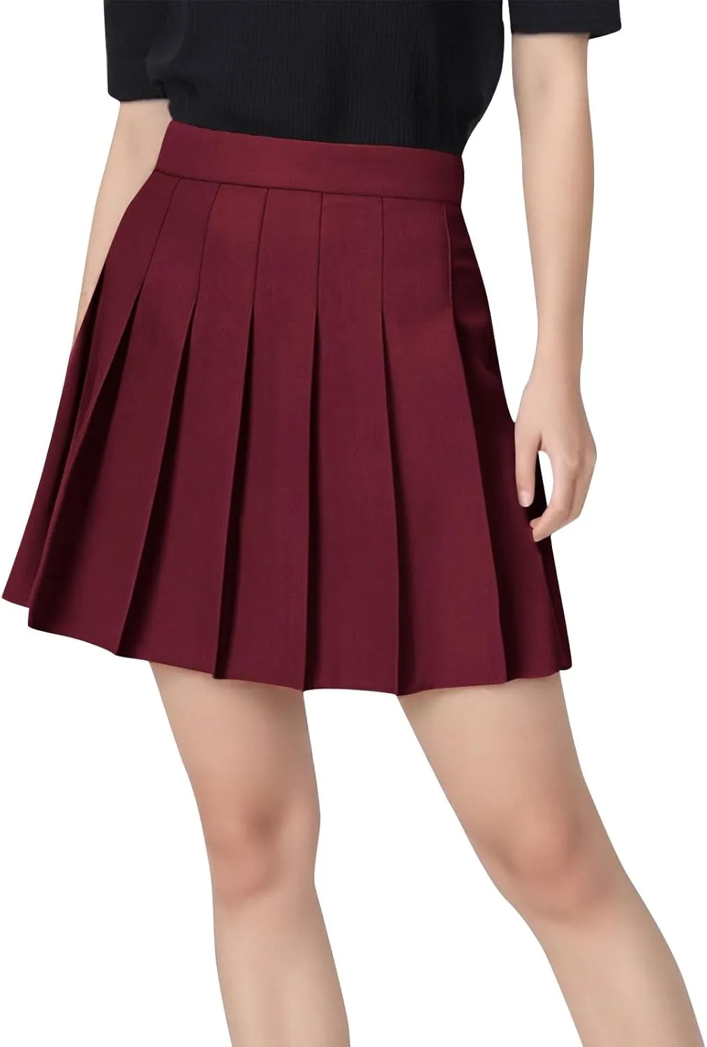 Lmdudan 2025 Womens Pleated Tennis Skirts High Waisted A-line Skirt School Uniform Athletic Golf Skorts with Shorts