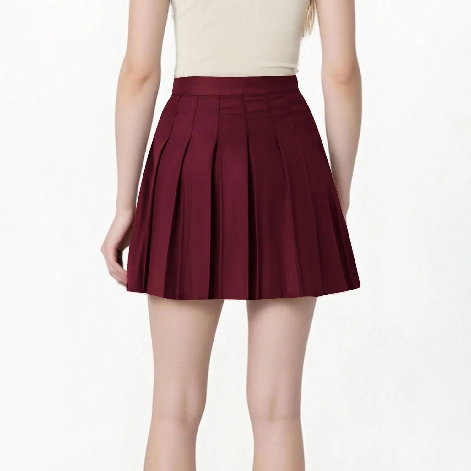 Lmdudan 2025 Womens Pleated Tennis Skirts High Waisted A-line Skirt School Uniform Athletic Golf Skorts with Shorts