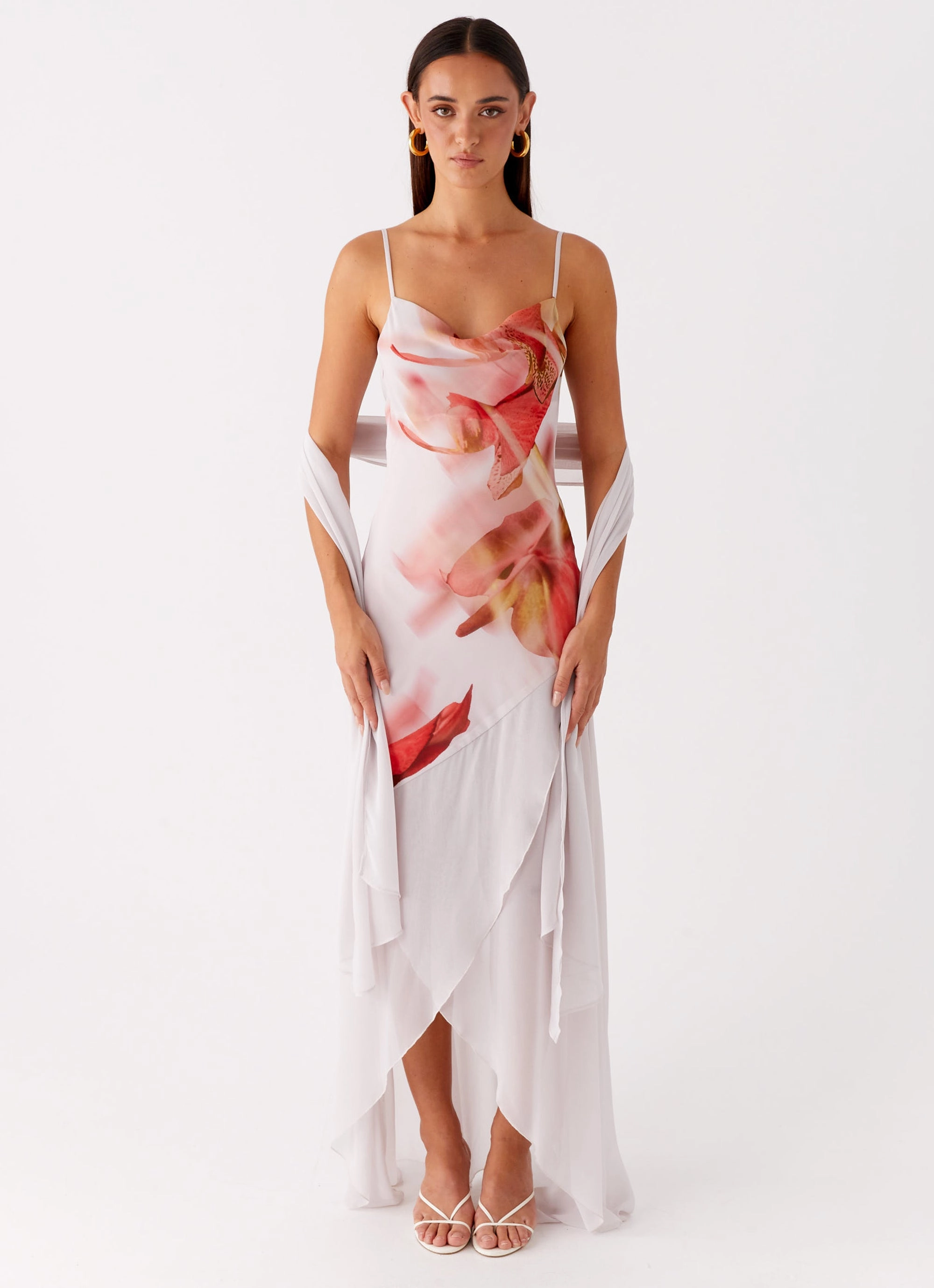 Loire Maxi Dress - Peach Rose Elegant evening wear
