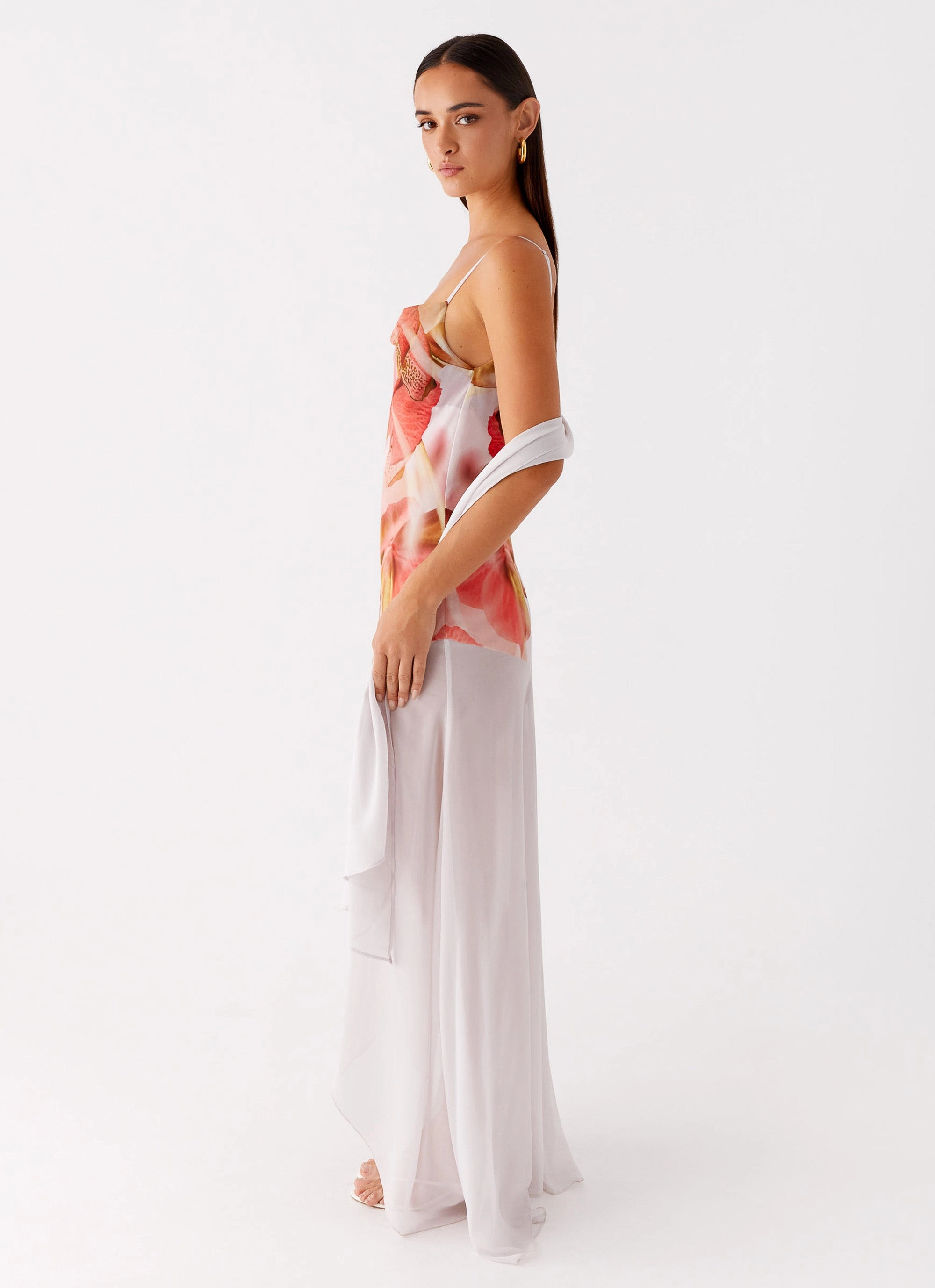 Loire Maxi Dress - Peach Rose skin friendly Neutral Form