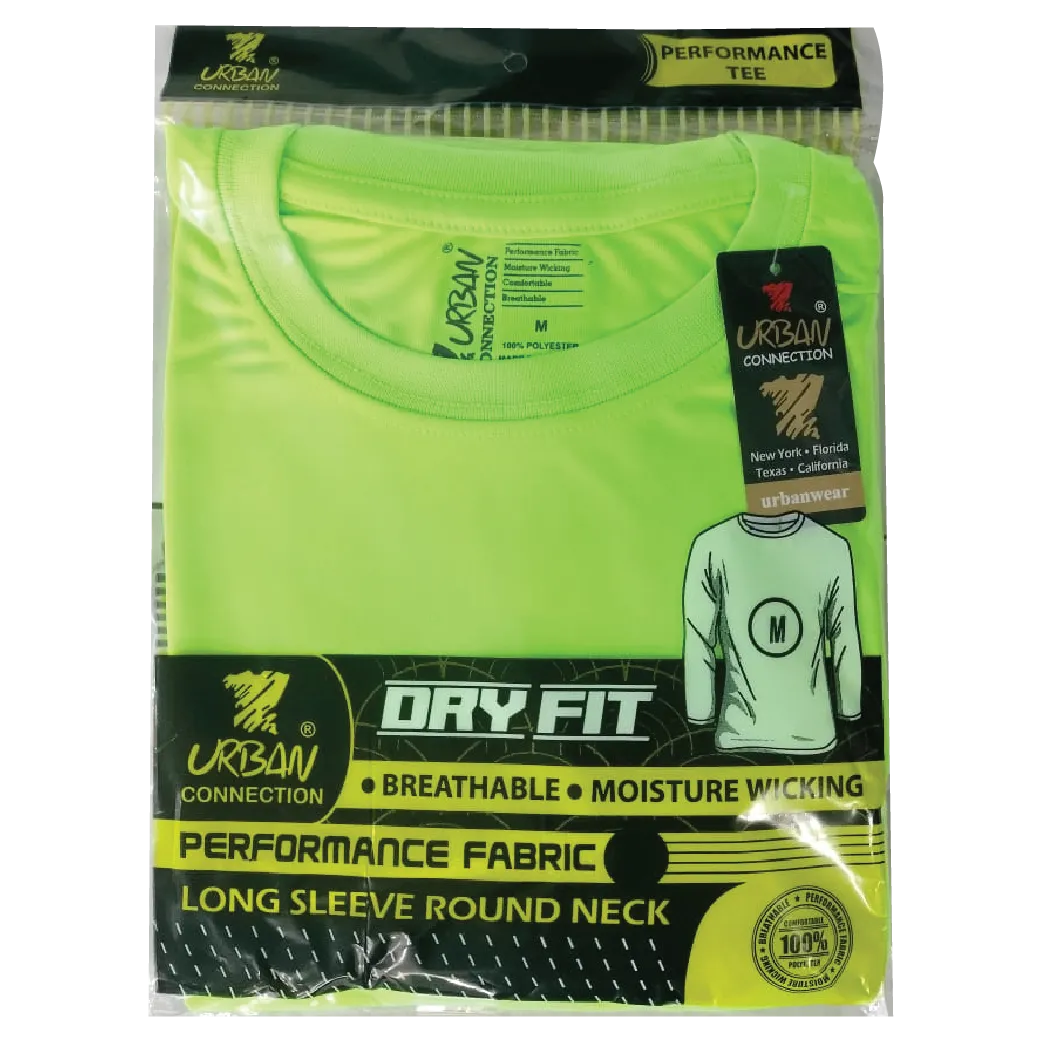 Long Sleeve Dry Fit Green Tee Shirt |  Pack of 6