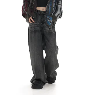Loose Fit Retro Thick Jeans