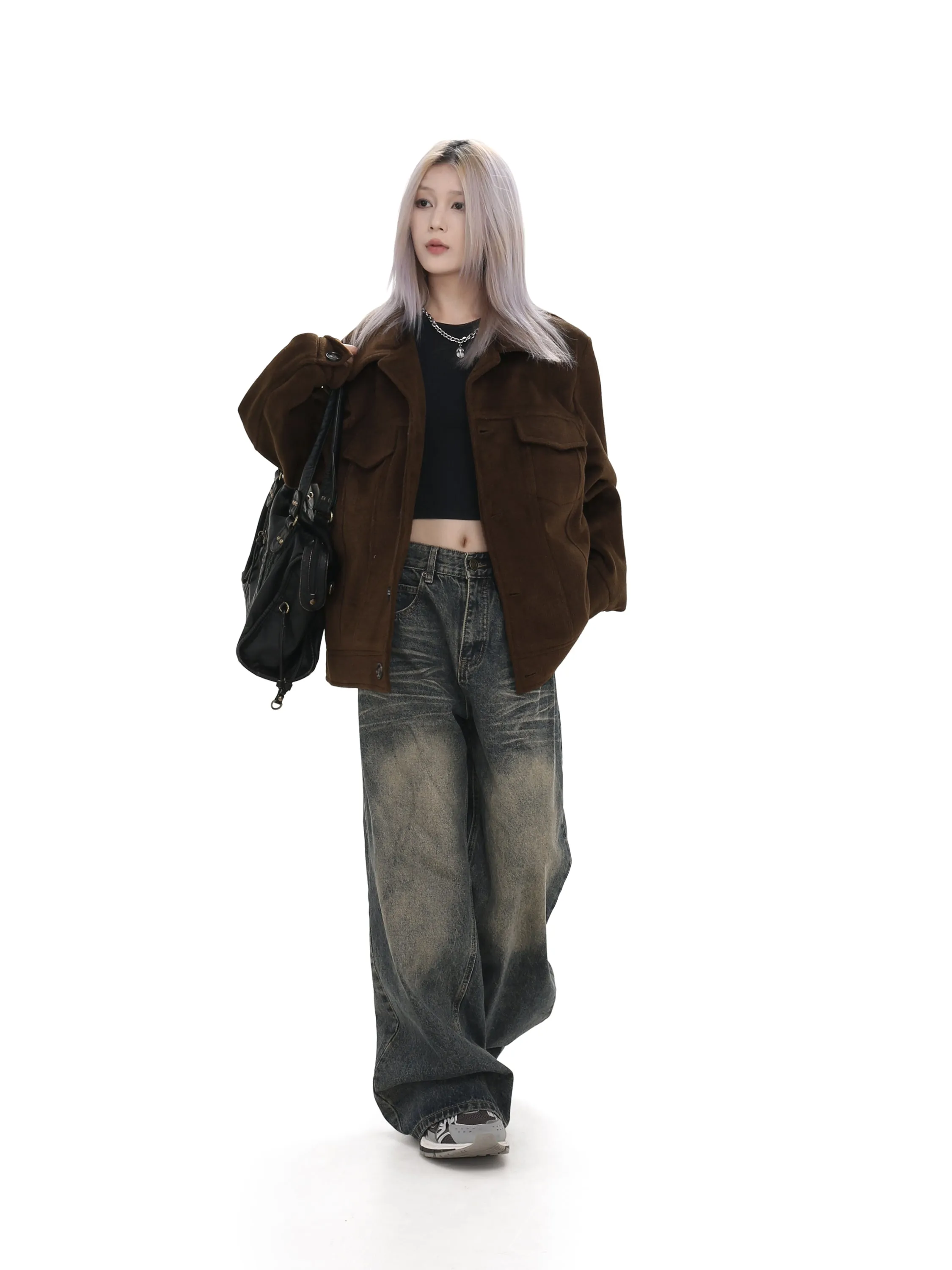 Loose Fit Retro Thick Jeans