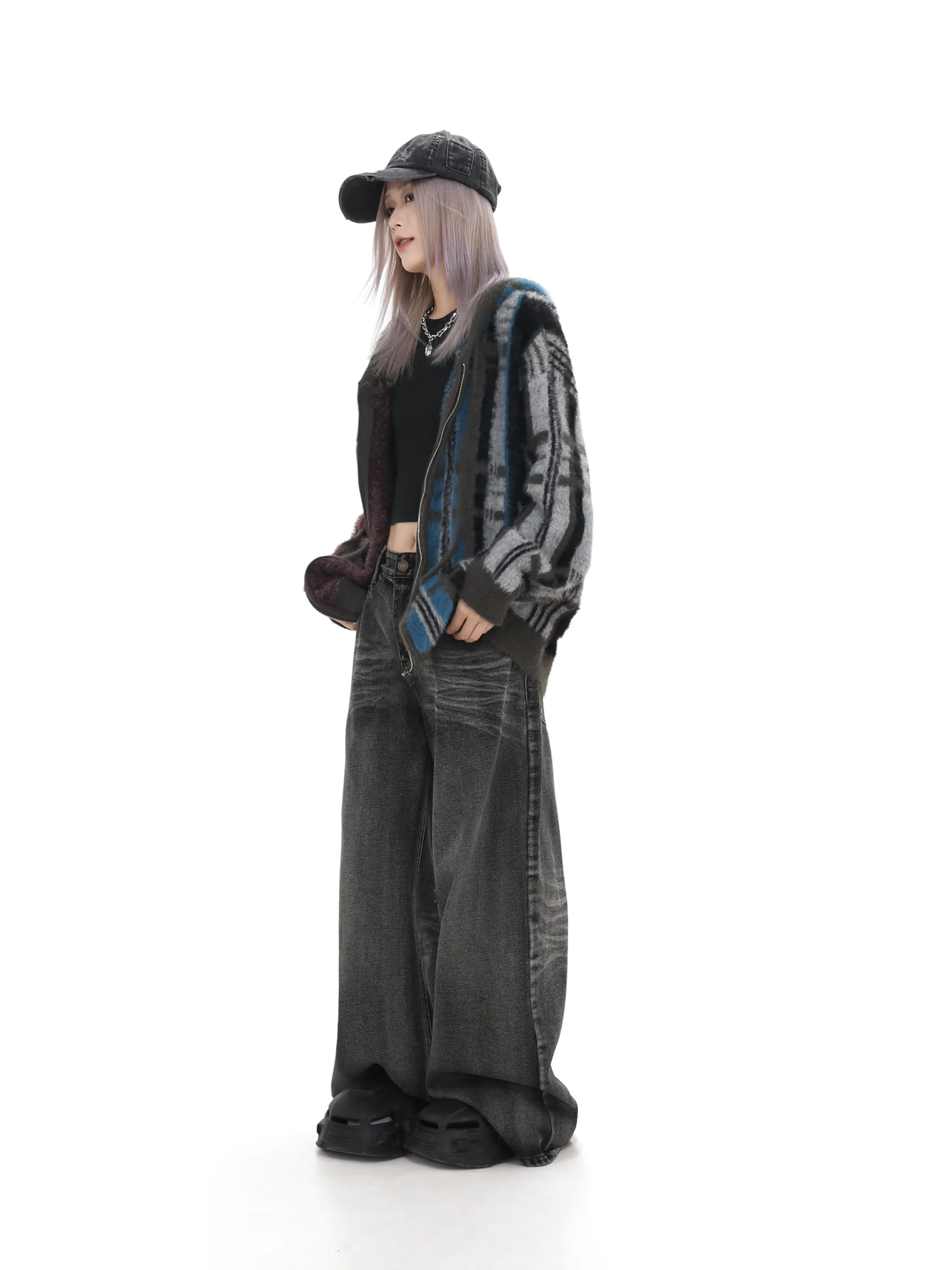 Loose Fit Retro Thick Jeans