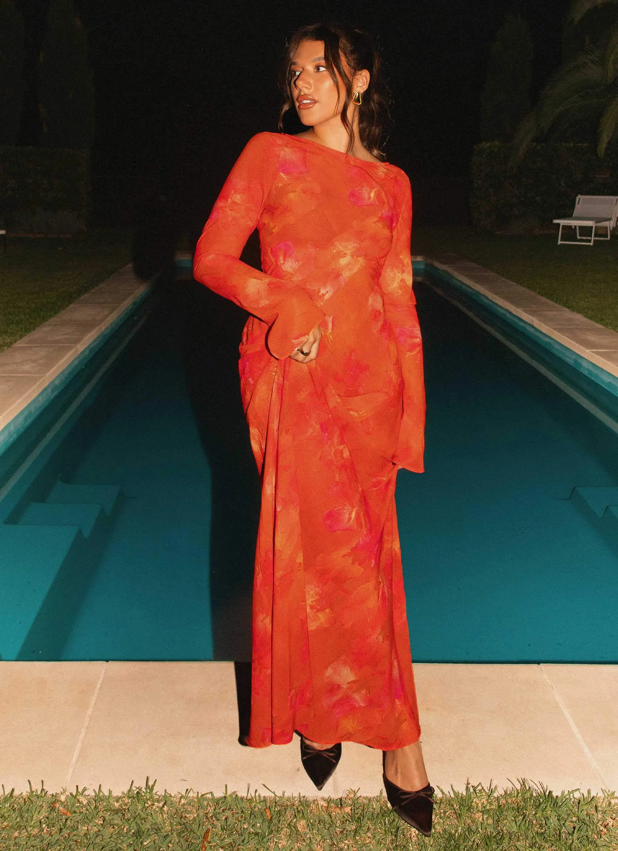 Lorde Maxi Dress - Amber Subtle Drape