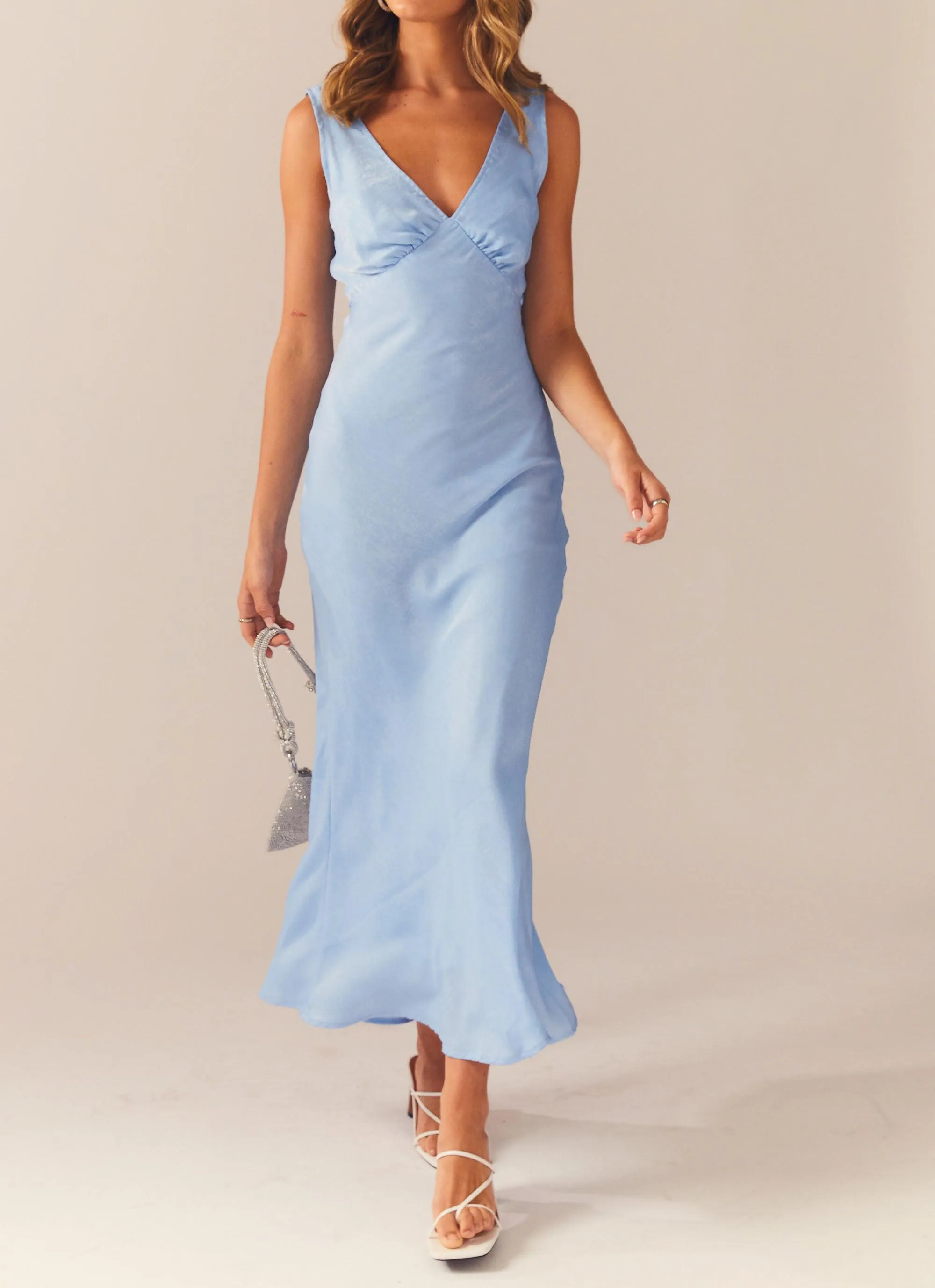 Night Appeal Clean Style Loren Maxi Dress - Blue