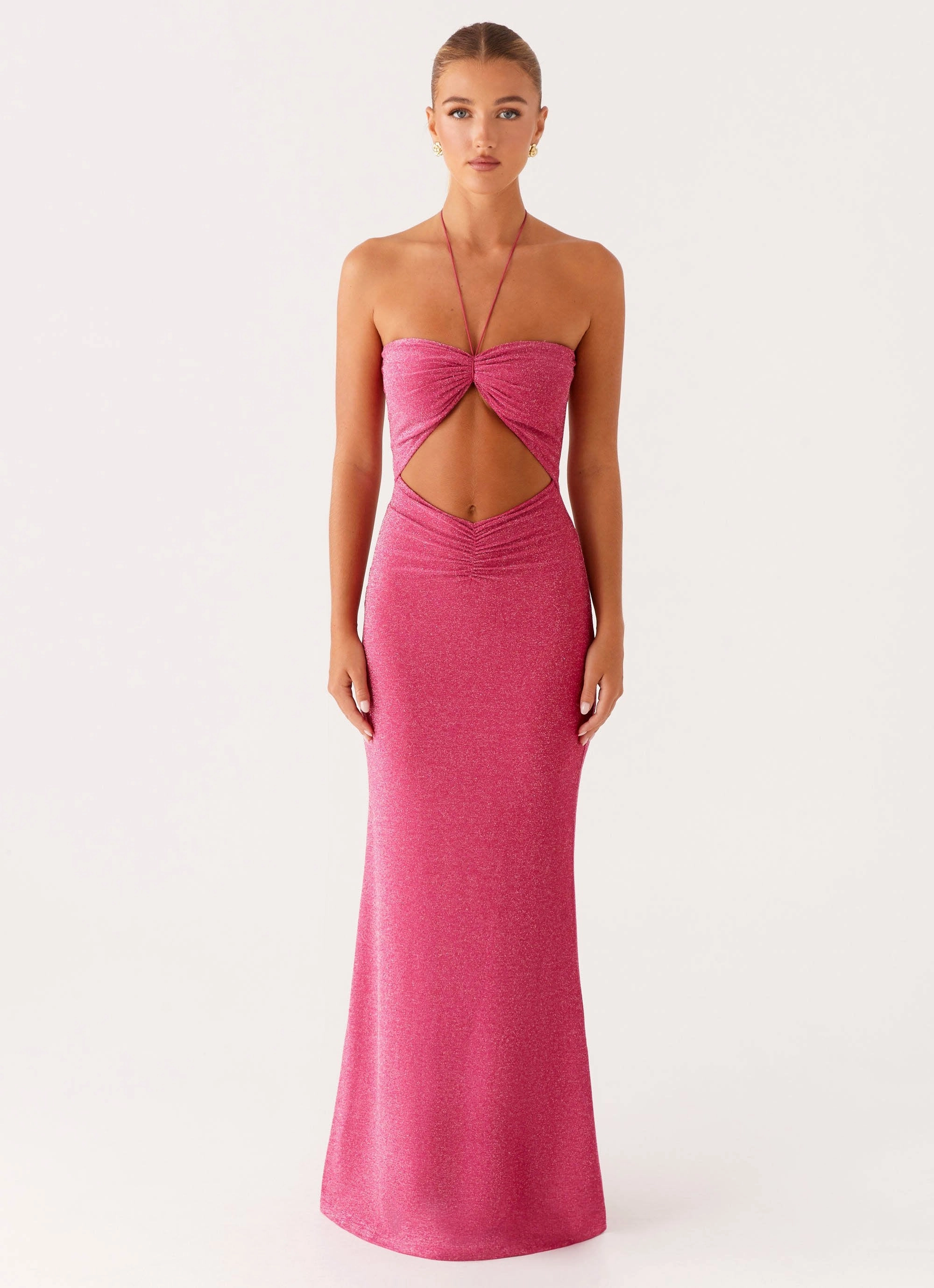 Delicate Tone Statement Look Lorenzo Maxi Dress - Raspberry