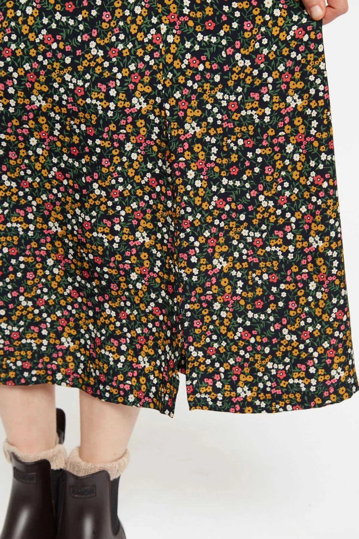 Louche Kiyo Dippy Ditsy Print Midi Skirt