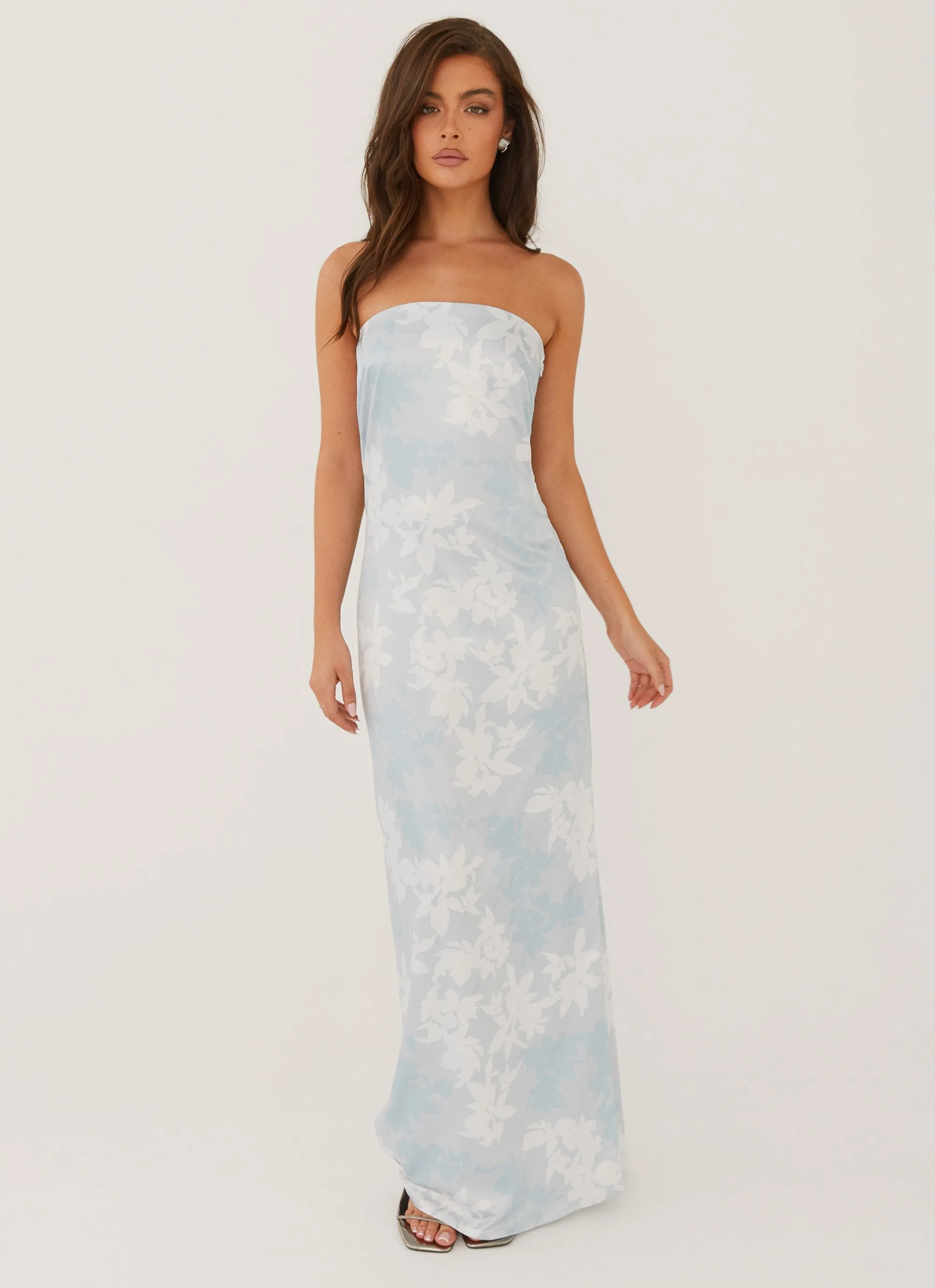 Capsule-Wardrobe Love Me More Maxi Dress - Blue Blossom