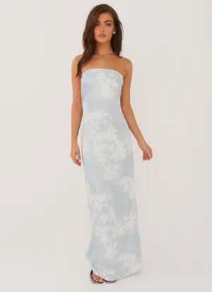 Capsule-Wardrobe Love Me More Maxi Dress - Blue Blossom