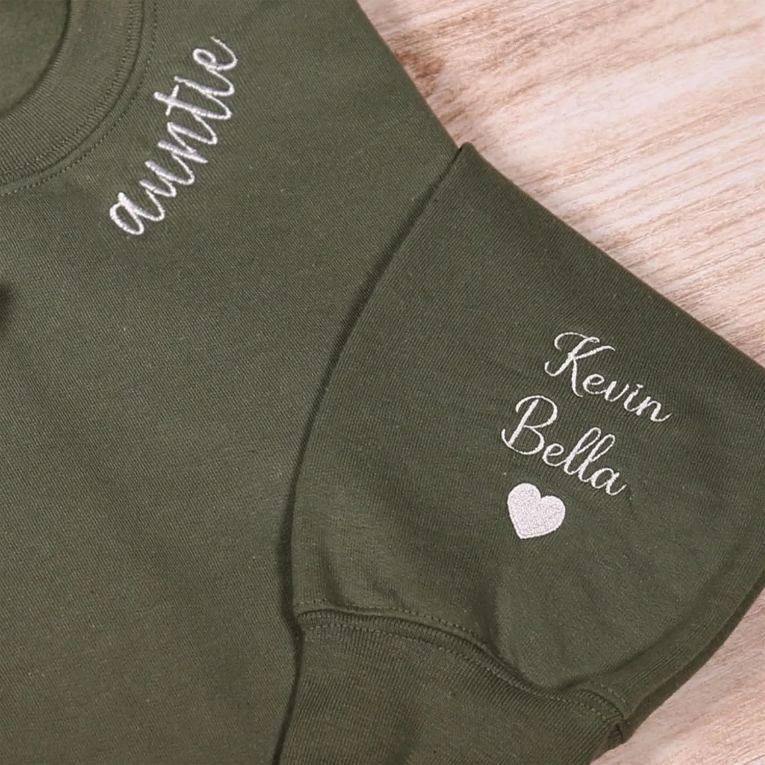 Love Signal Personalized Embroidered Mama EST Sweatshirt, Custom Embroidered Sweatshirt for Mom Tee S-4X