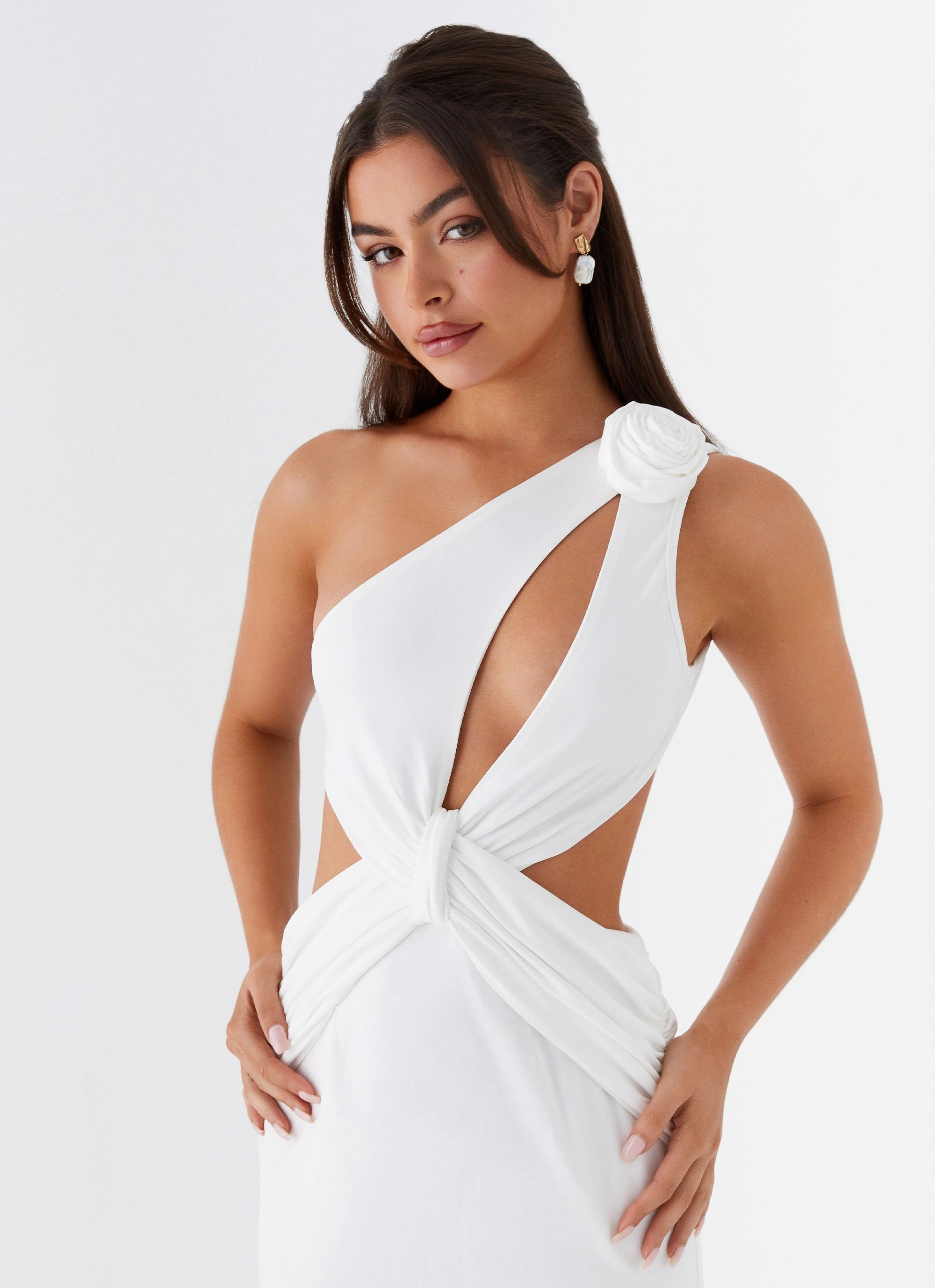 Relax Tones Night Style Lovesome Rosa Maxi Dress - White
