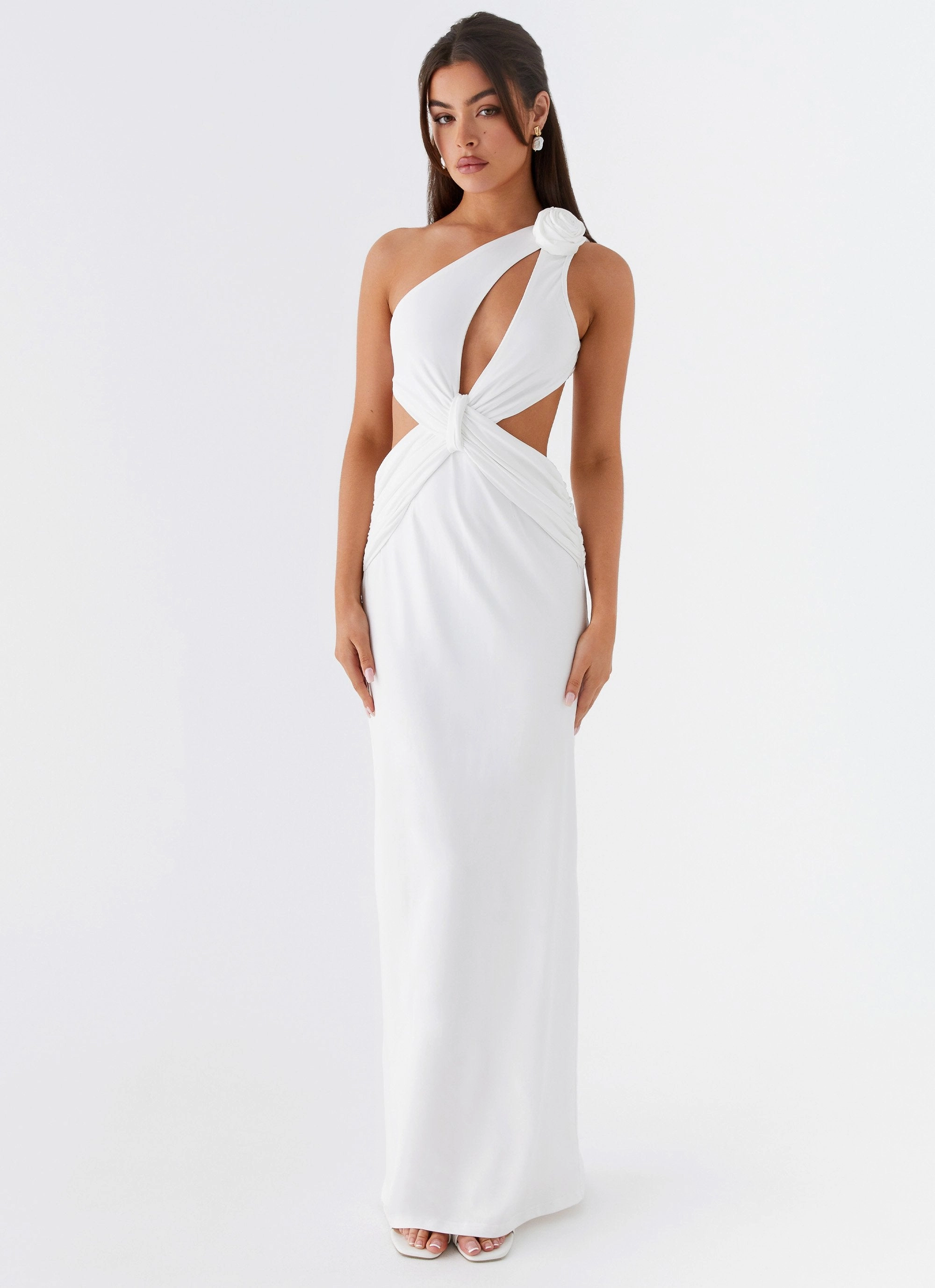 Lovesome Rosa Maxi Dress - White Sculpted Form