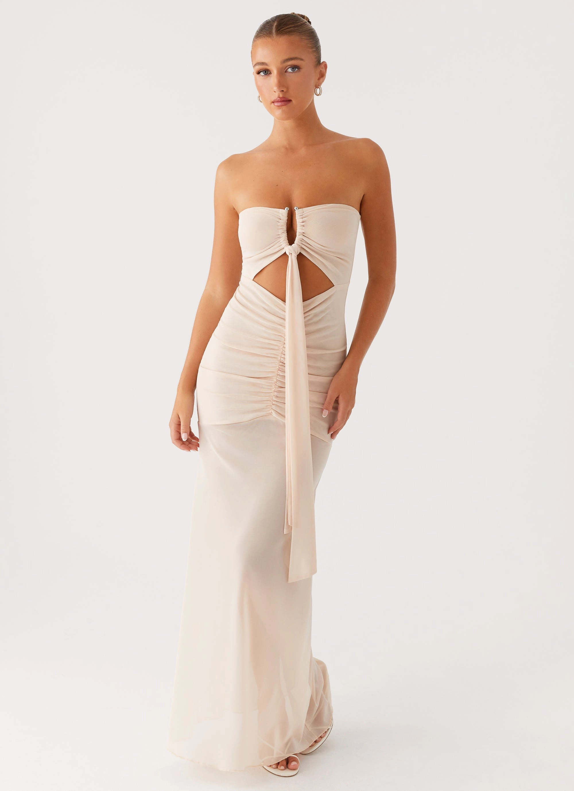 Perfect Style Wear Lovie Maxi Dress - Beige