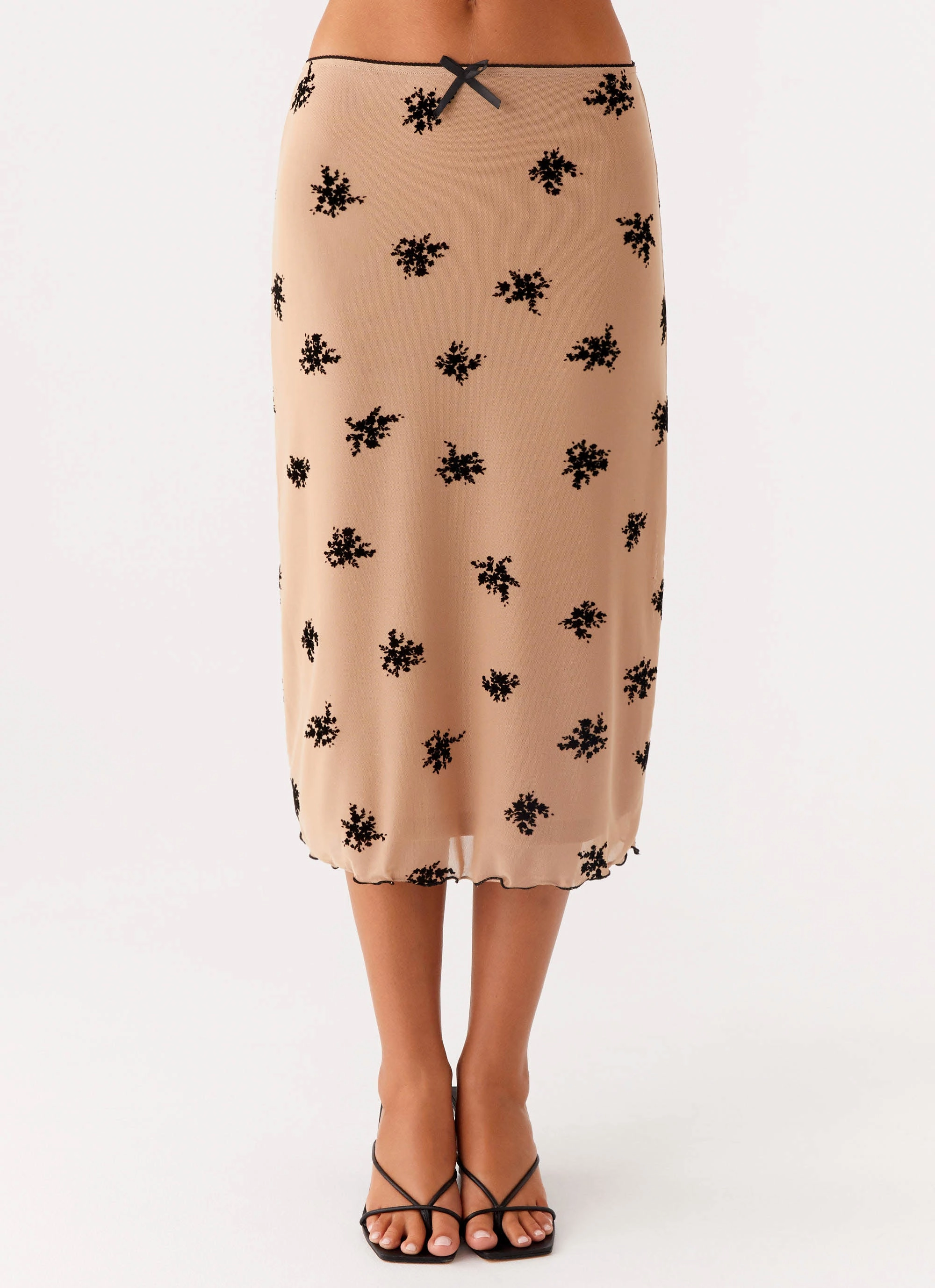 Rocca Midi Skirt - Nude Anti Pilling Fabric