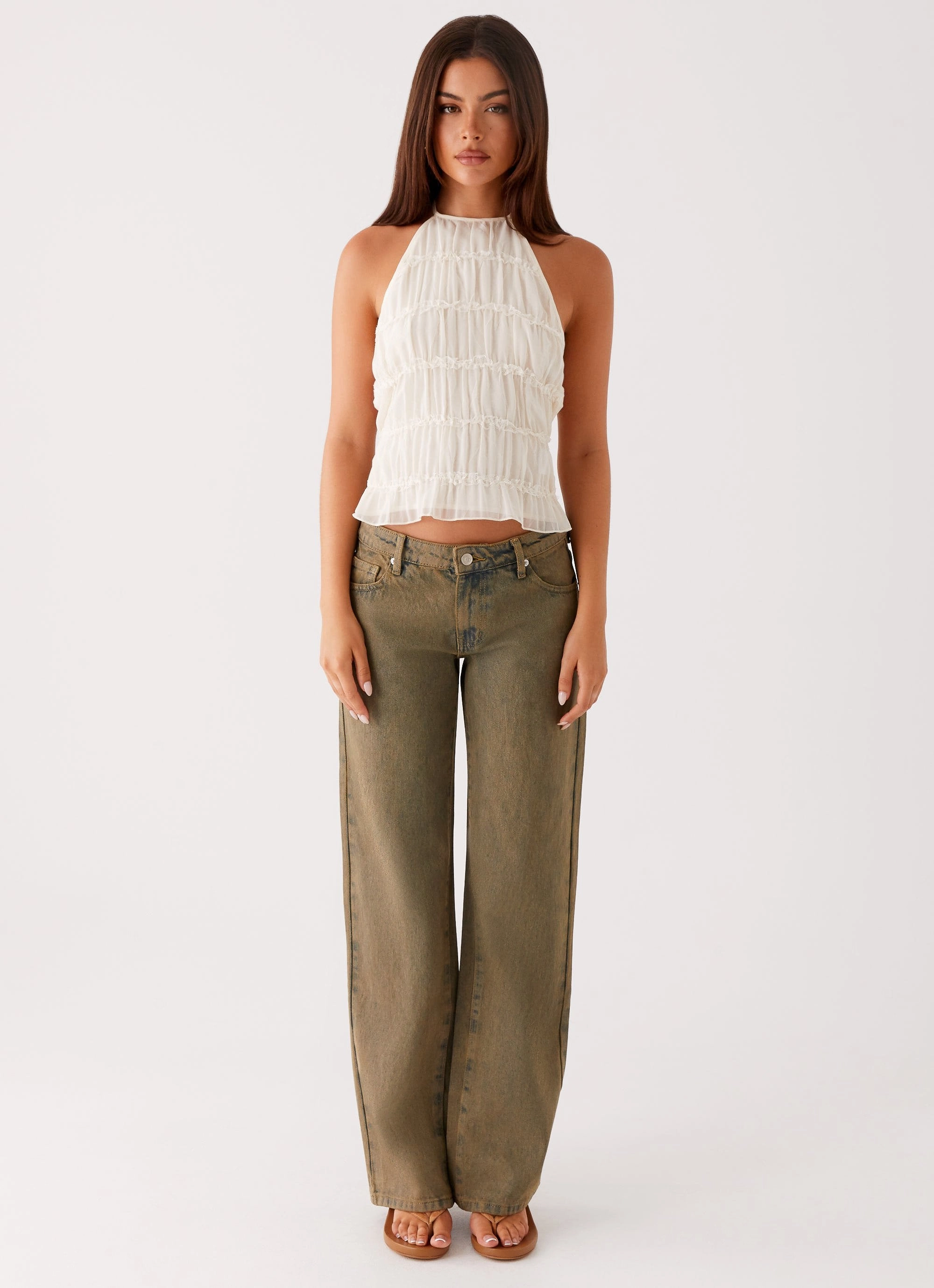 NoSlip Grip Bennie Halter Top - Ivory