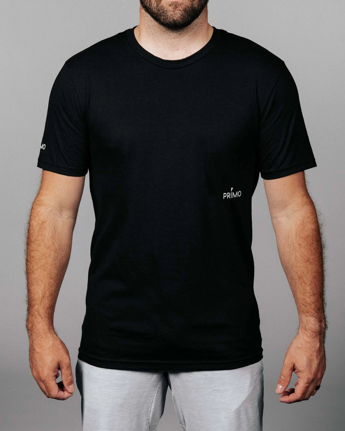 AllDay Comfort Design RibbedTexture Primo Black Tees Tee