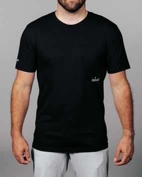 AllDay Comfort Design RibbedTexture Primo Black Tees Tee