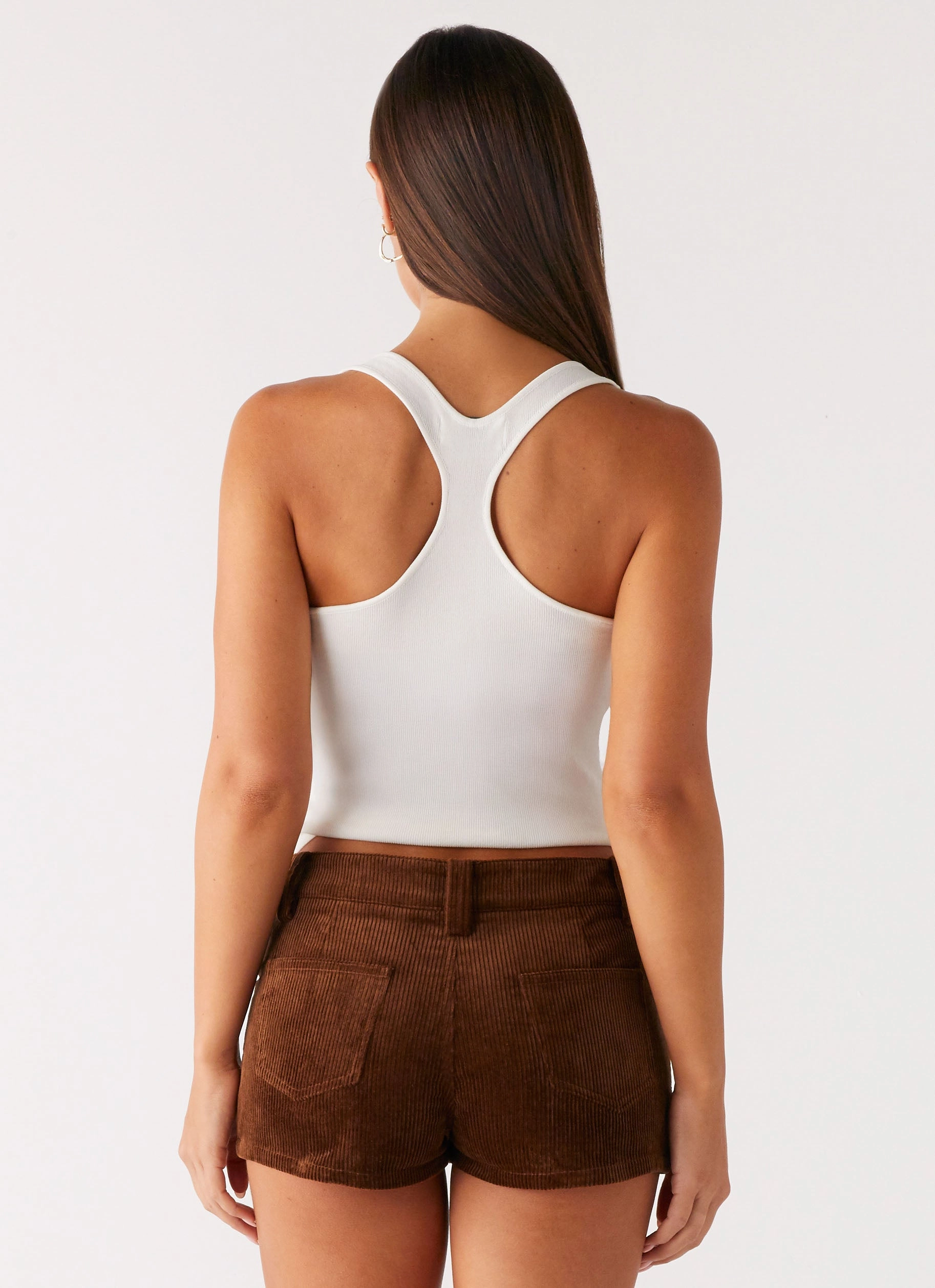 Tropics Low Rise Cord Mini Skort - Walnut Functional Stretch Breathable mesh design