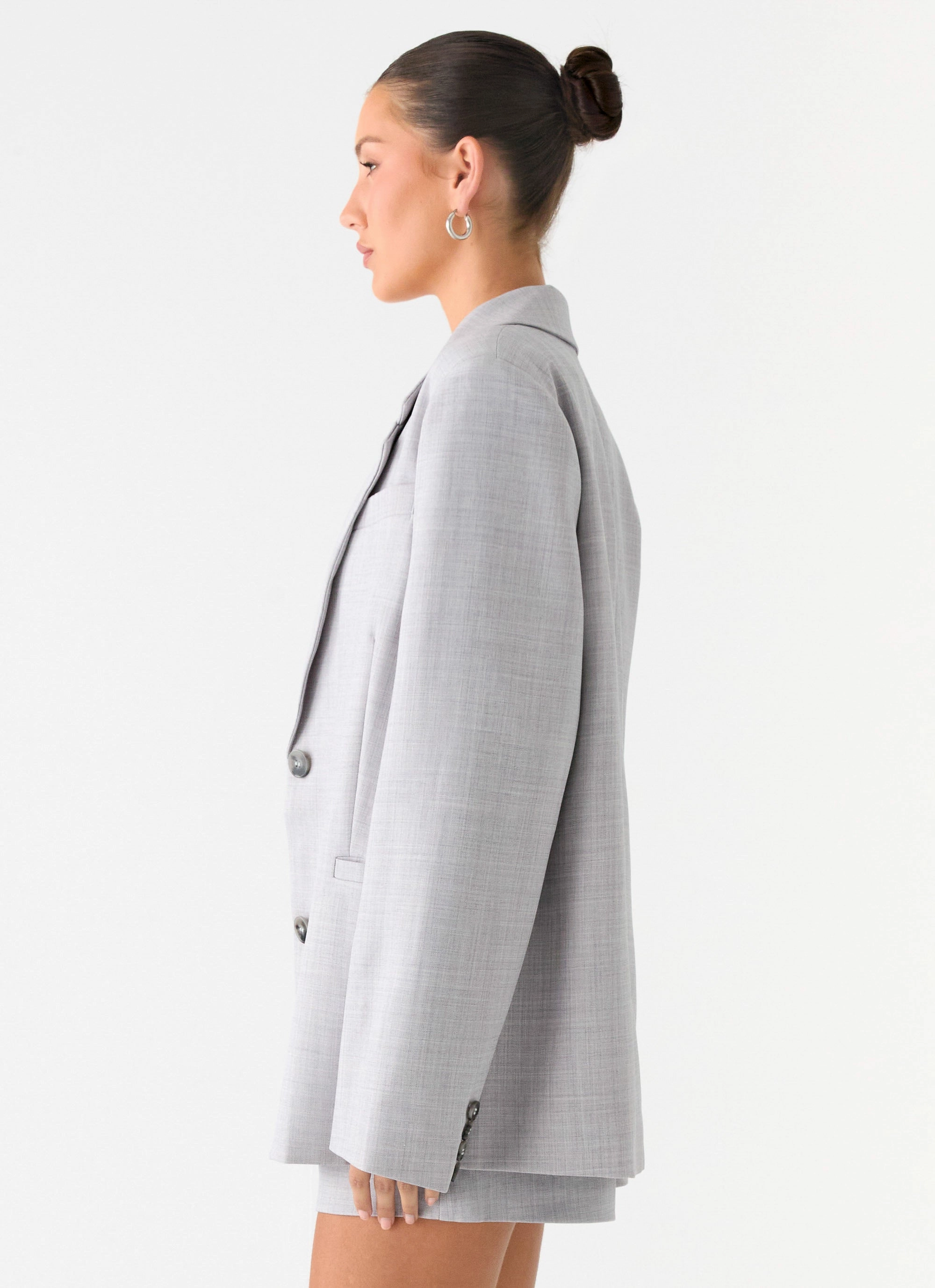 Kingston Oversized Blazer - Grey Modern Layers