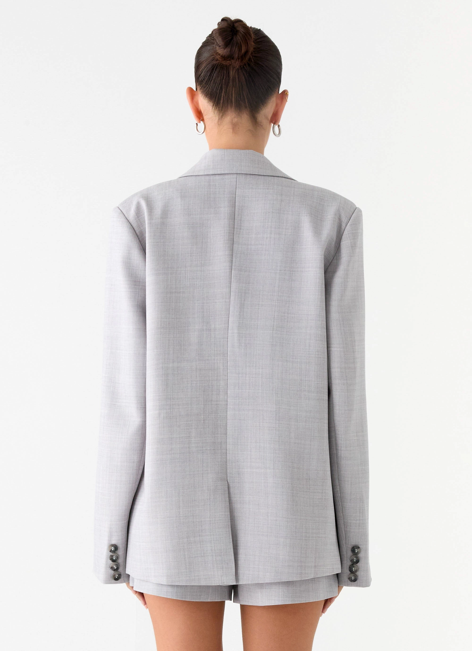 Kingston Oversized Blazer - Grey Noise Reducing Fabric