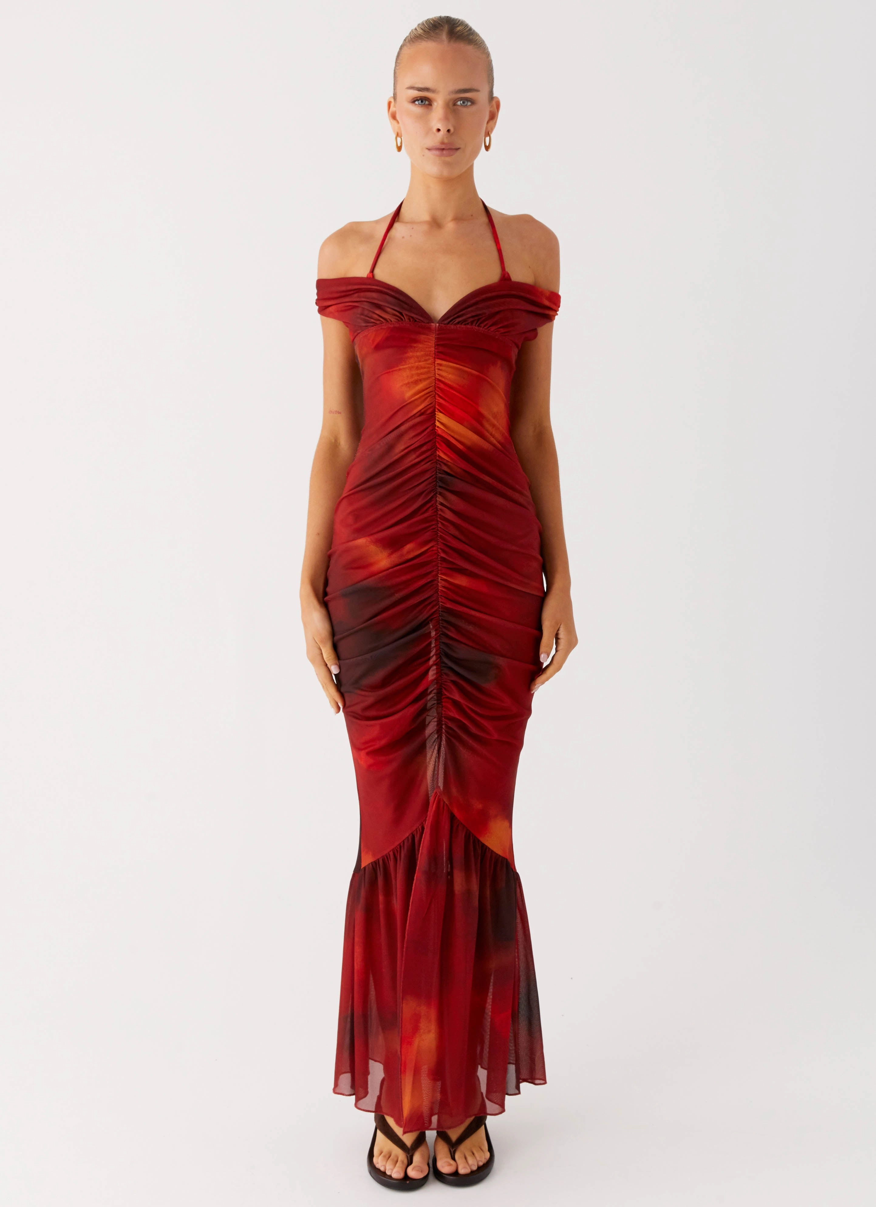 Bold Touch Love Me Not Maxi Dress - Scarlet Blur