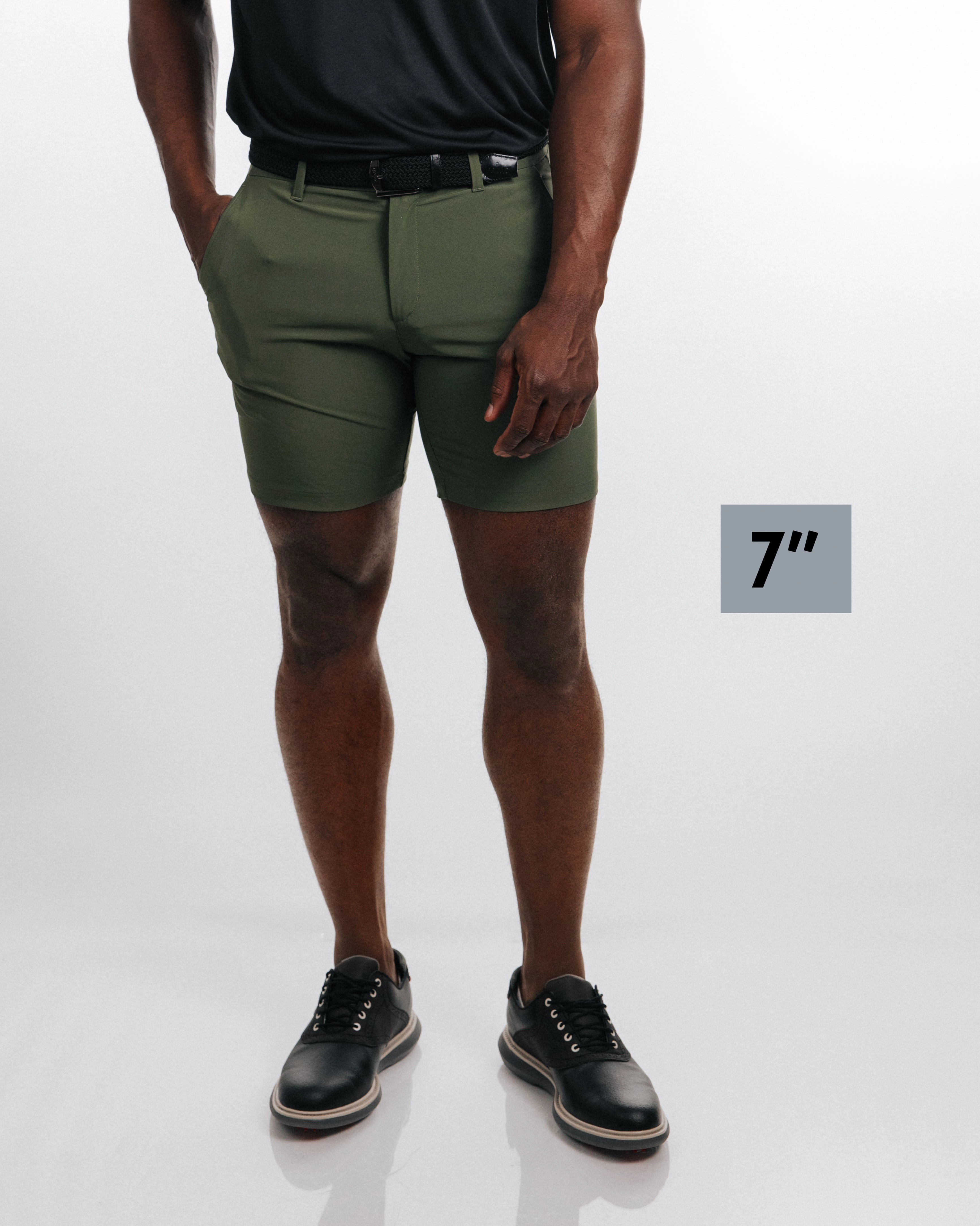 Comfortable Movement Ripped design Men's Olive Golf Shorts