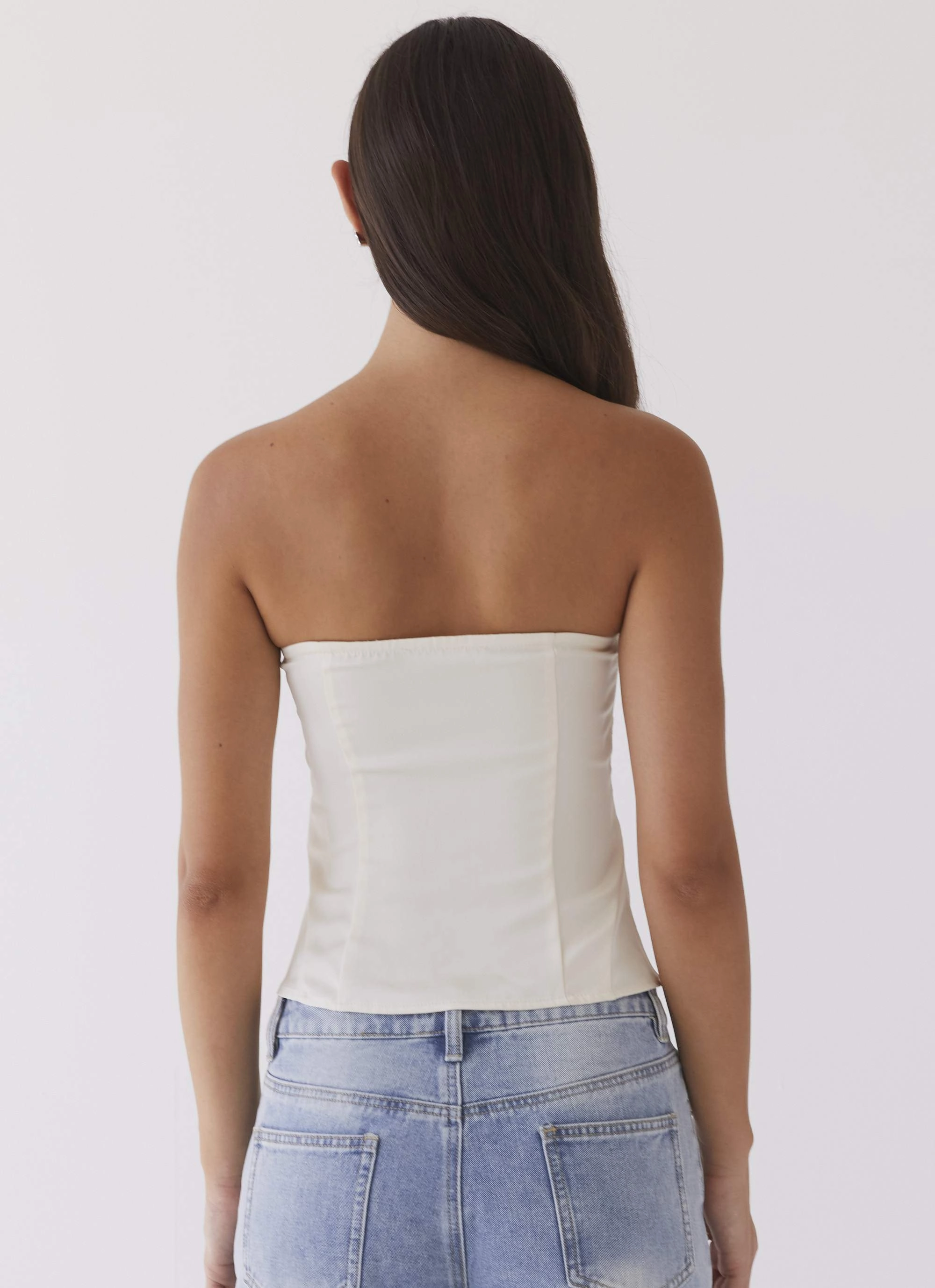 SoftBrushed Earthy Tone Colorways Brandi Lace Up Top - Antique