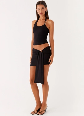 Lucent Mini Skirt - Black Utility Fit