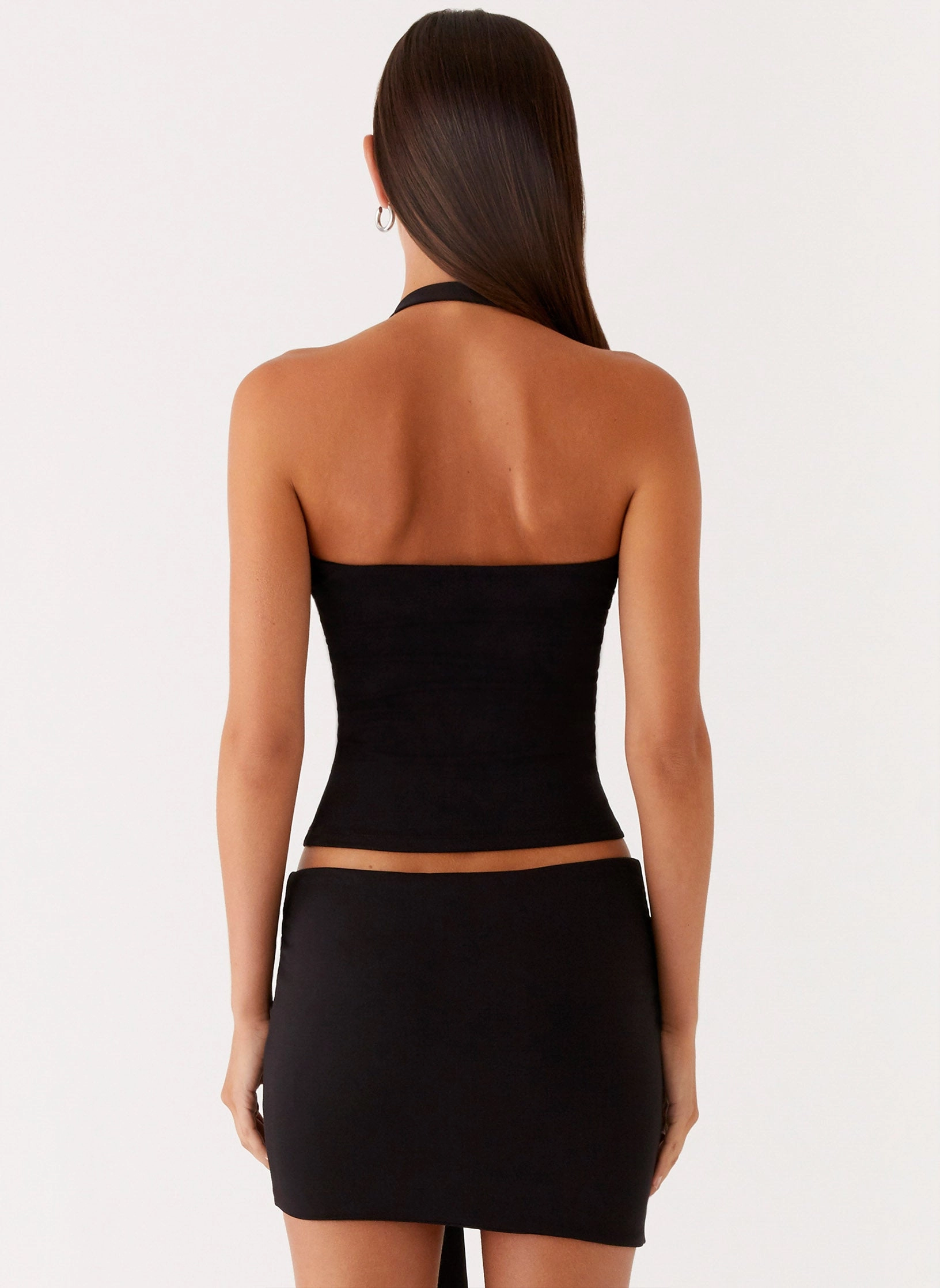 Lucent Top - Black Tencel Blend Fabric RecycledPolyesterBlend