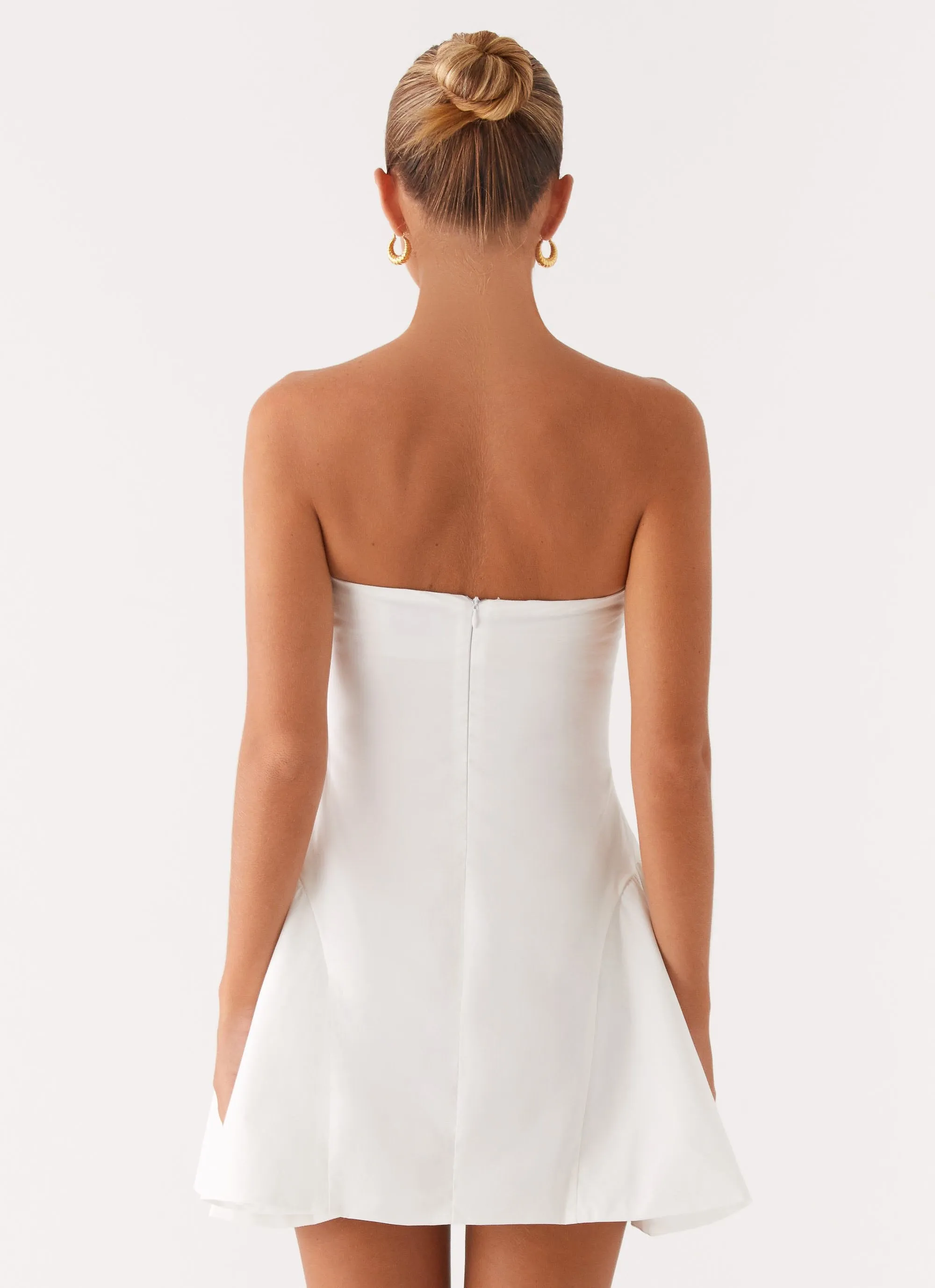 Lucille Mini Dress - White Lounge Base Timeless Beauty