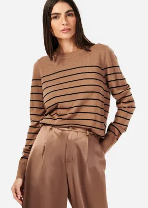 Lucinda Sweater Nutshell Stripe