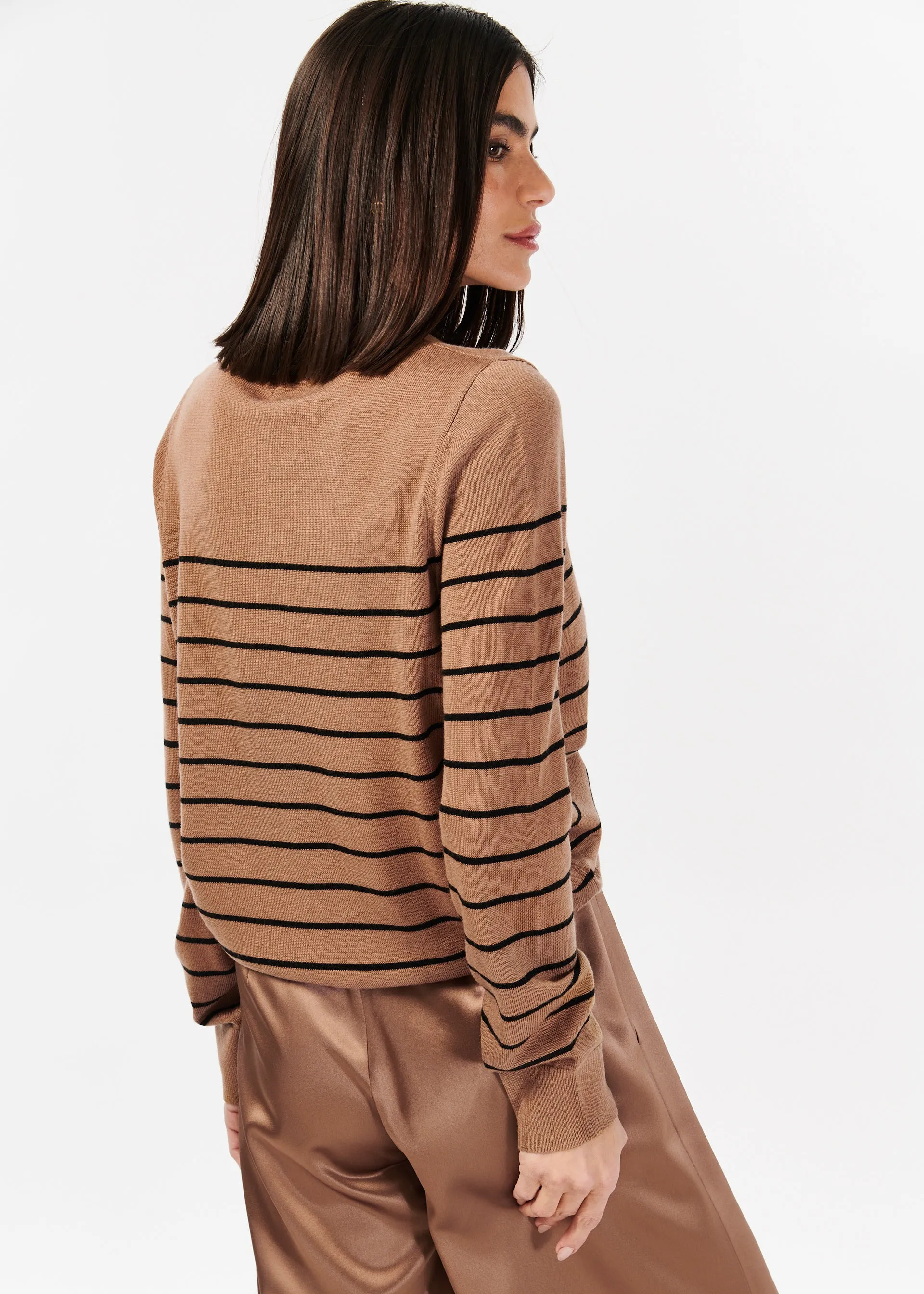 Lucinda Sweater Nutshell Stripe