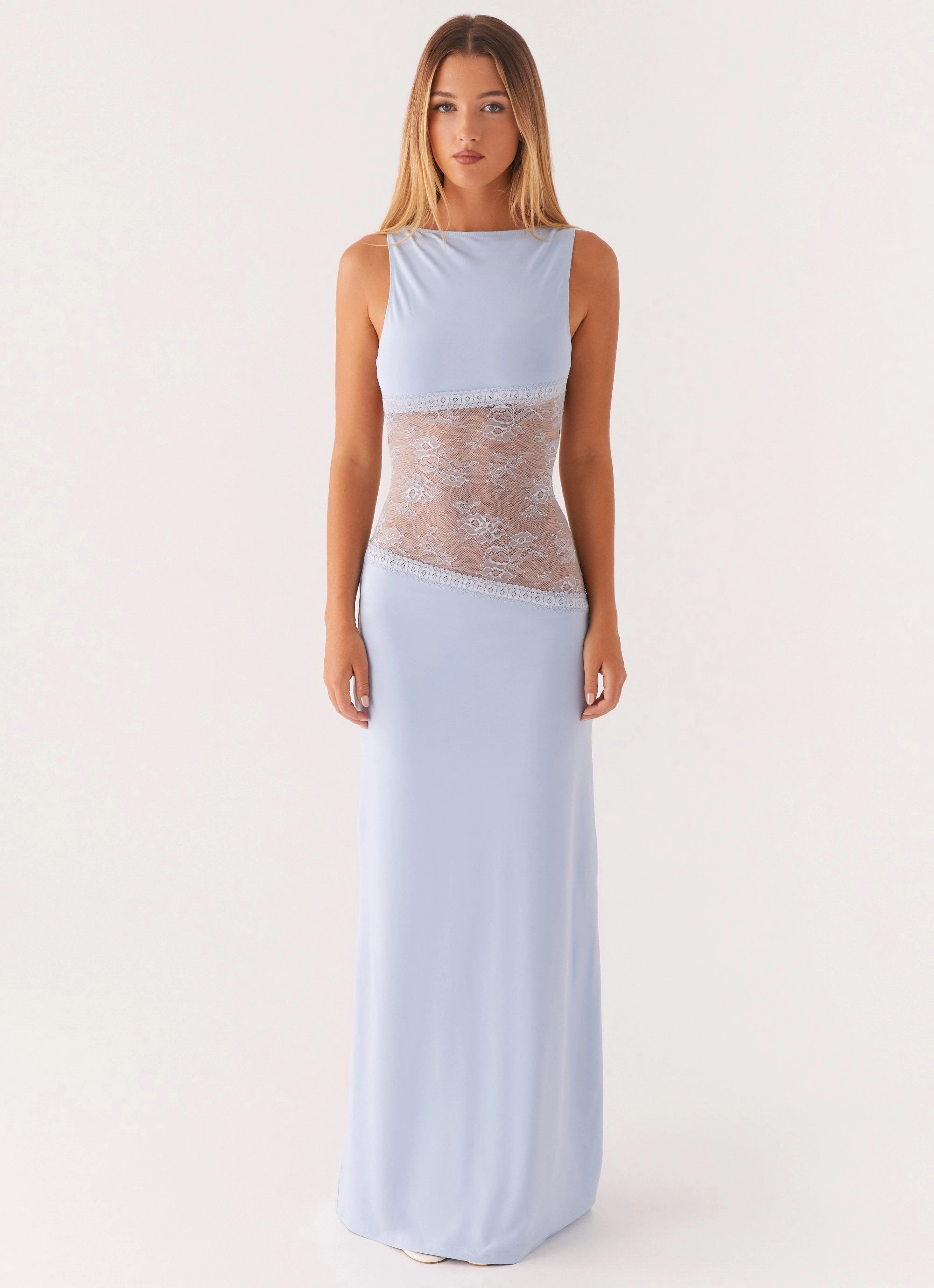Lucinda Maxi Dress - Blue Cool Structure