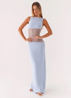 Lucinda Maxi Dress - Blue Happy Soul Trendy Everyday